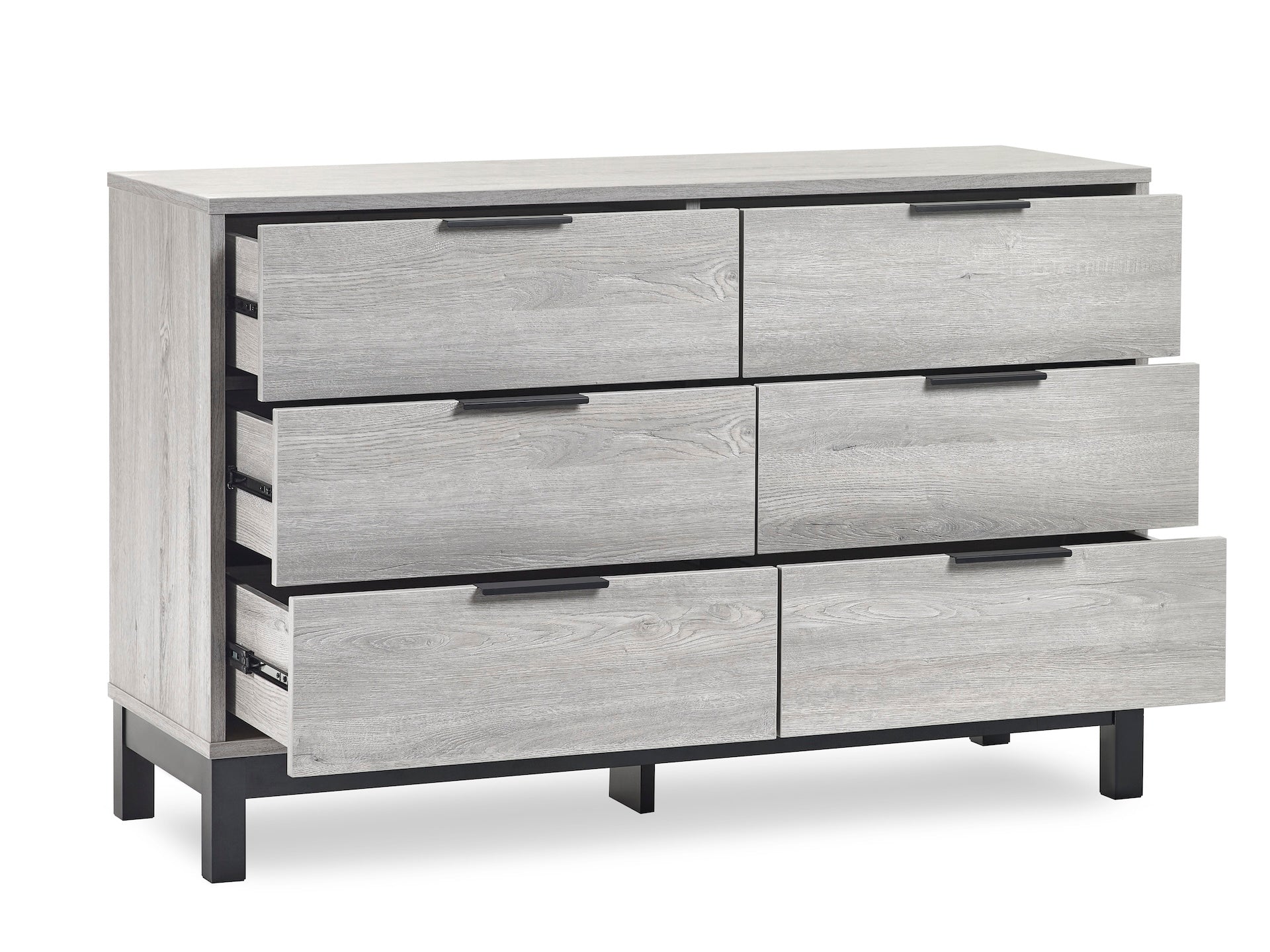 Bali 6 Drawer Wide Chest - Grey Oak
