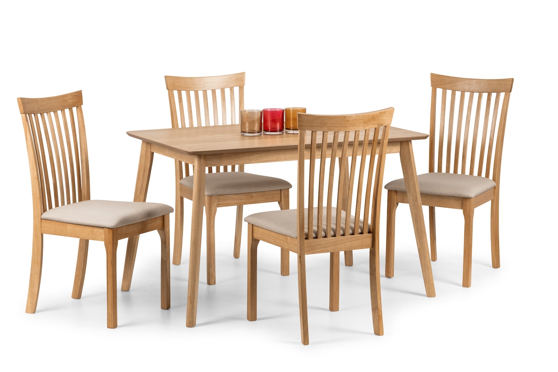 Boden Oak Veneer Rectangular Table With Tapered Legs