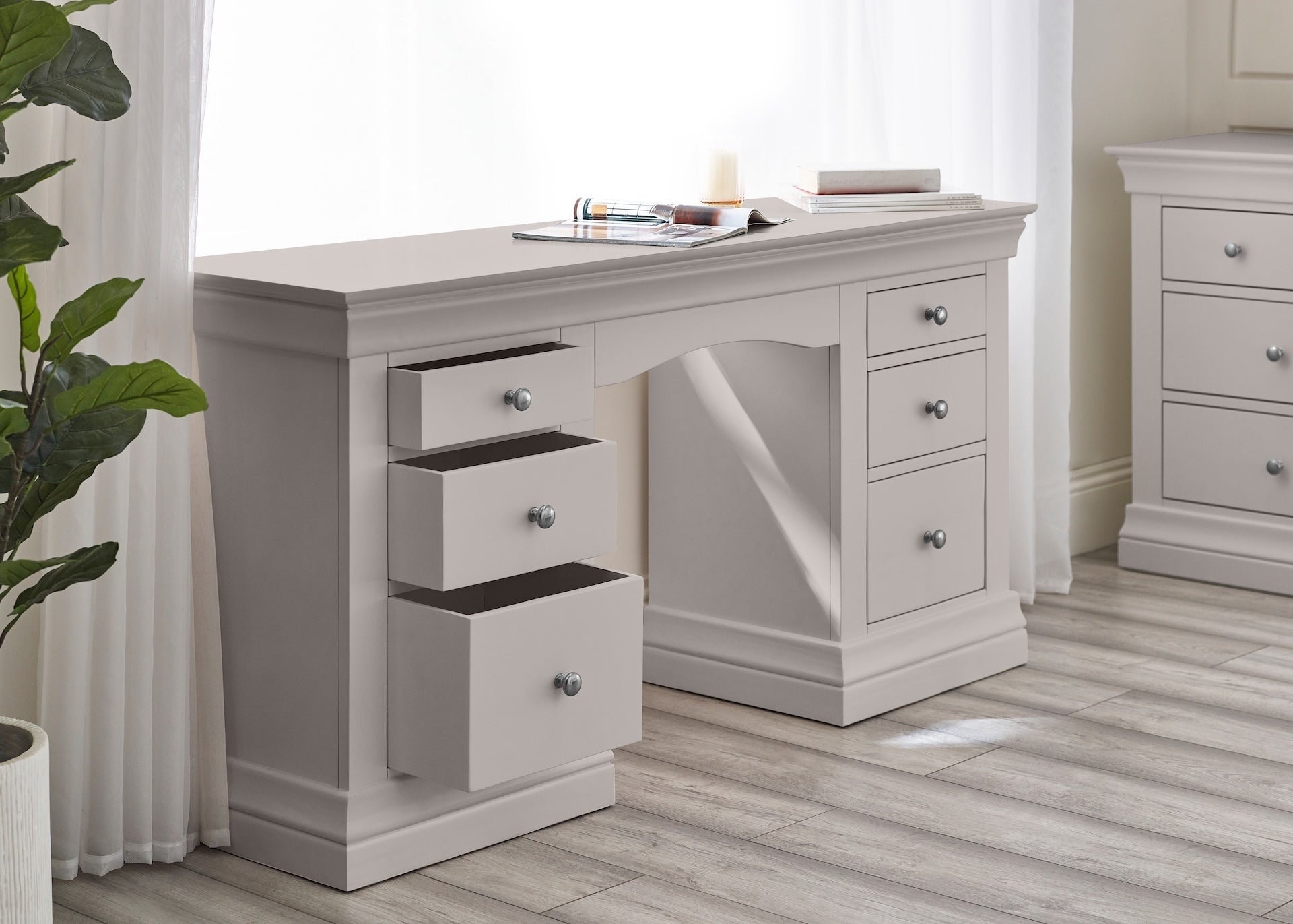 Clermont Dressing Table - Light Grey