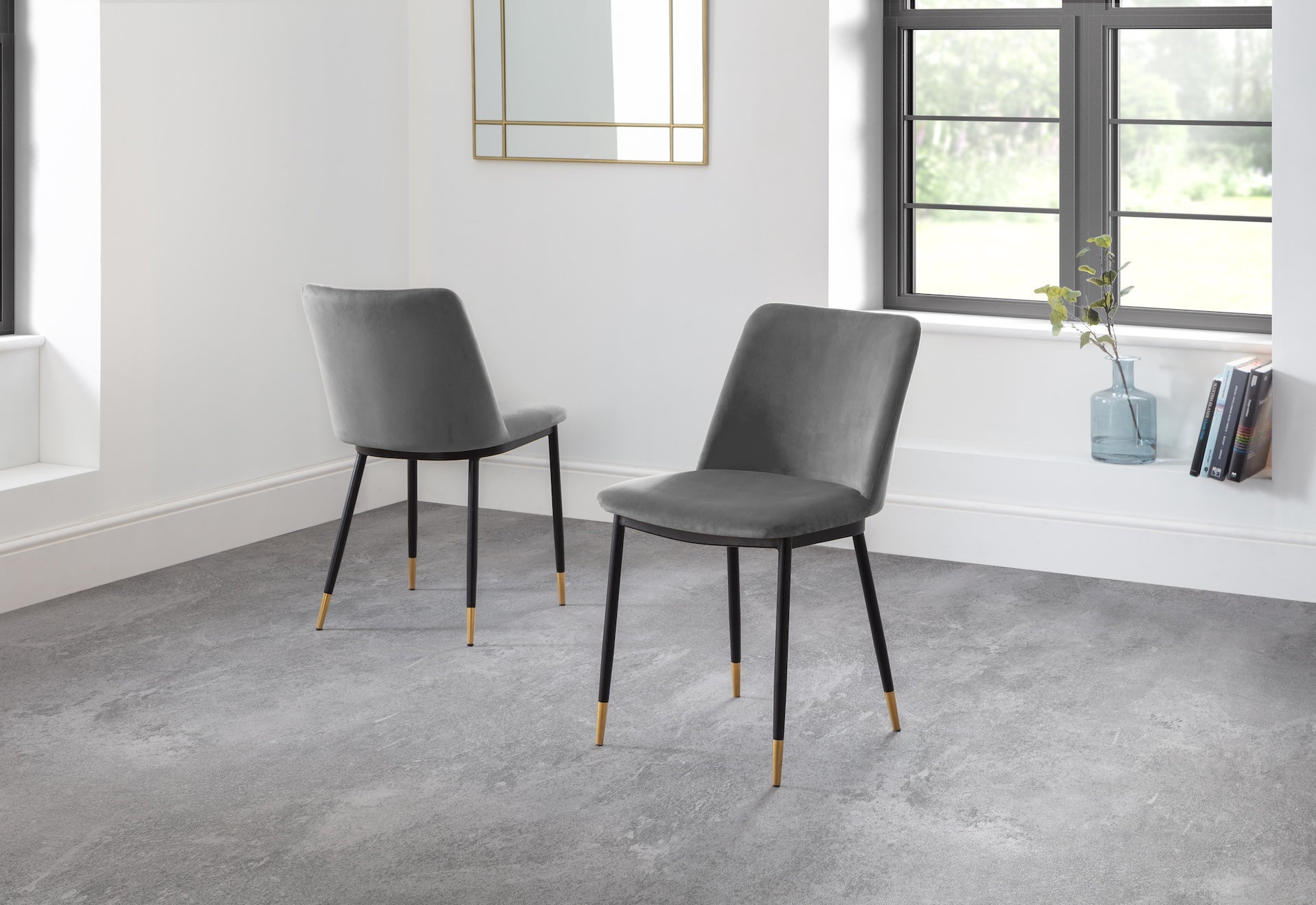 Delaunay Dining Chairs - Grey (Set Of 2)