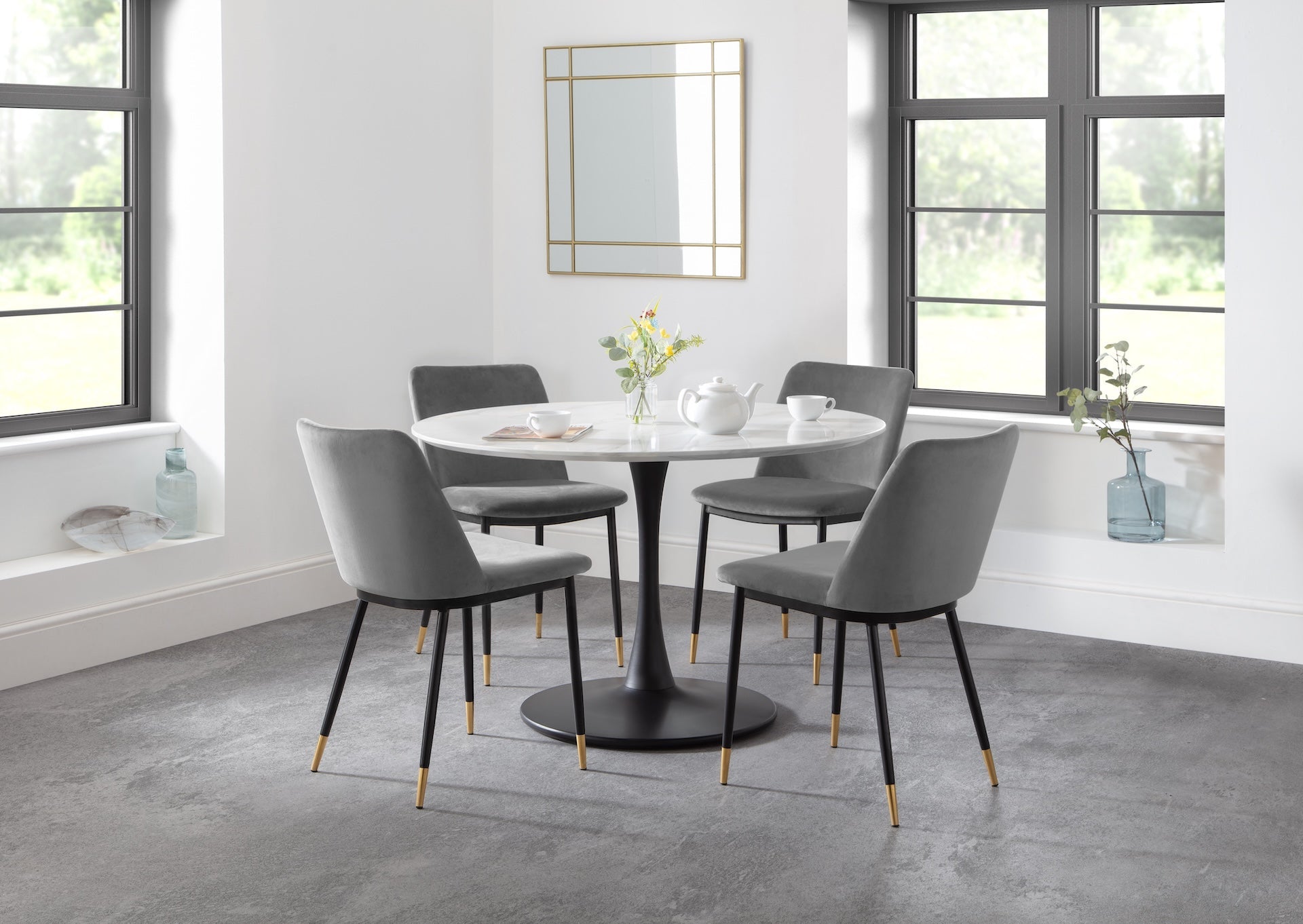 Delaunay Dining Chairs - Grey (Set Of 2)