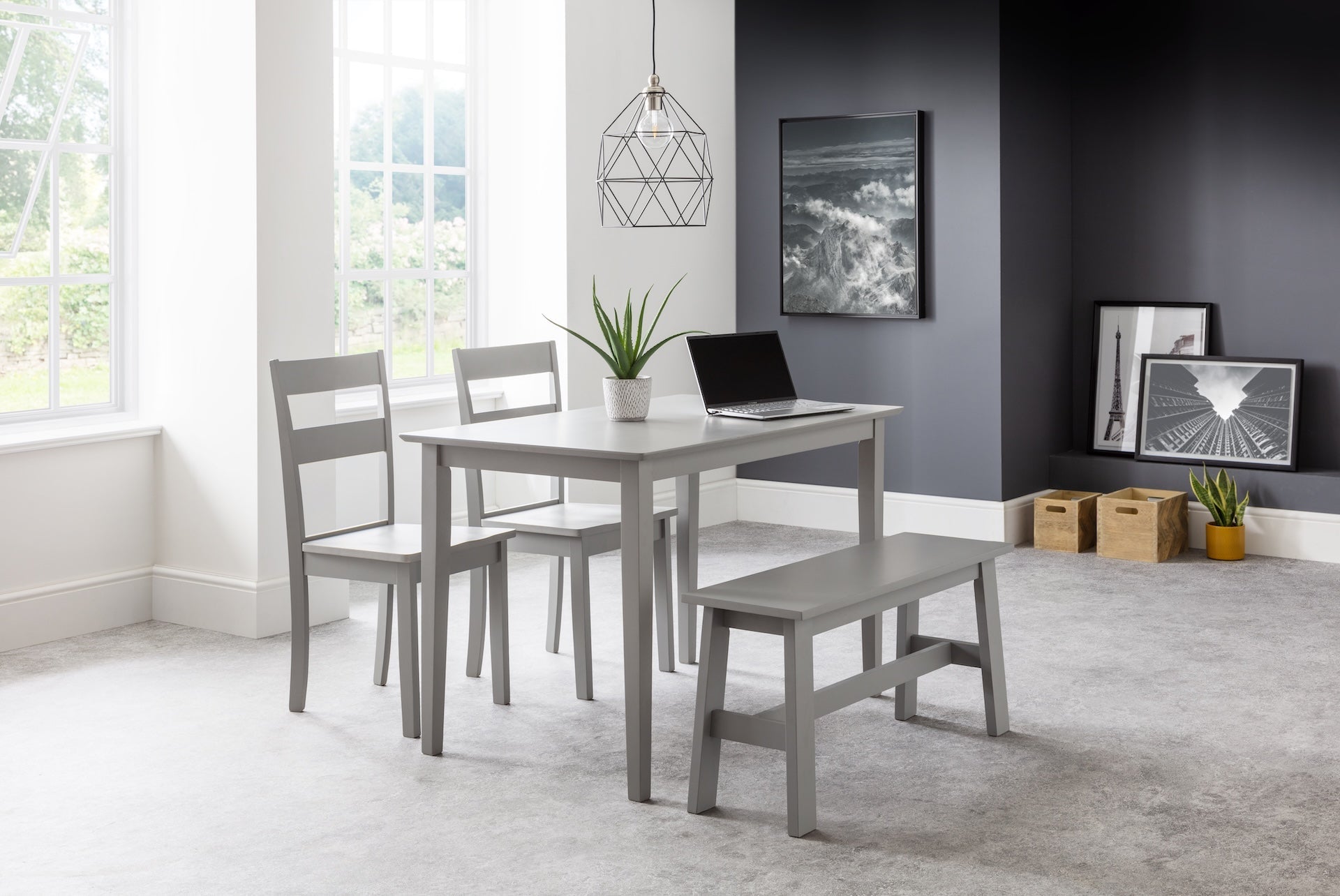 Kobe Compact Rectangular Table - Torino Grey