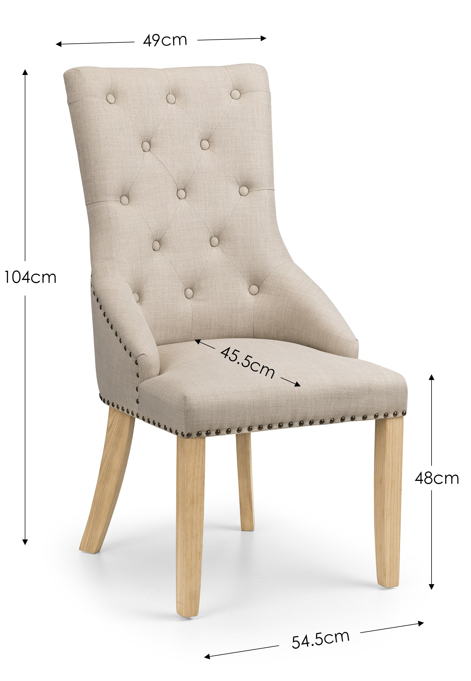 Loire Button Back Chairs (Set of 2)
