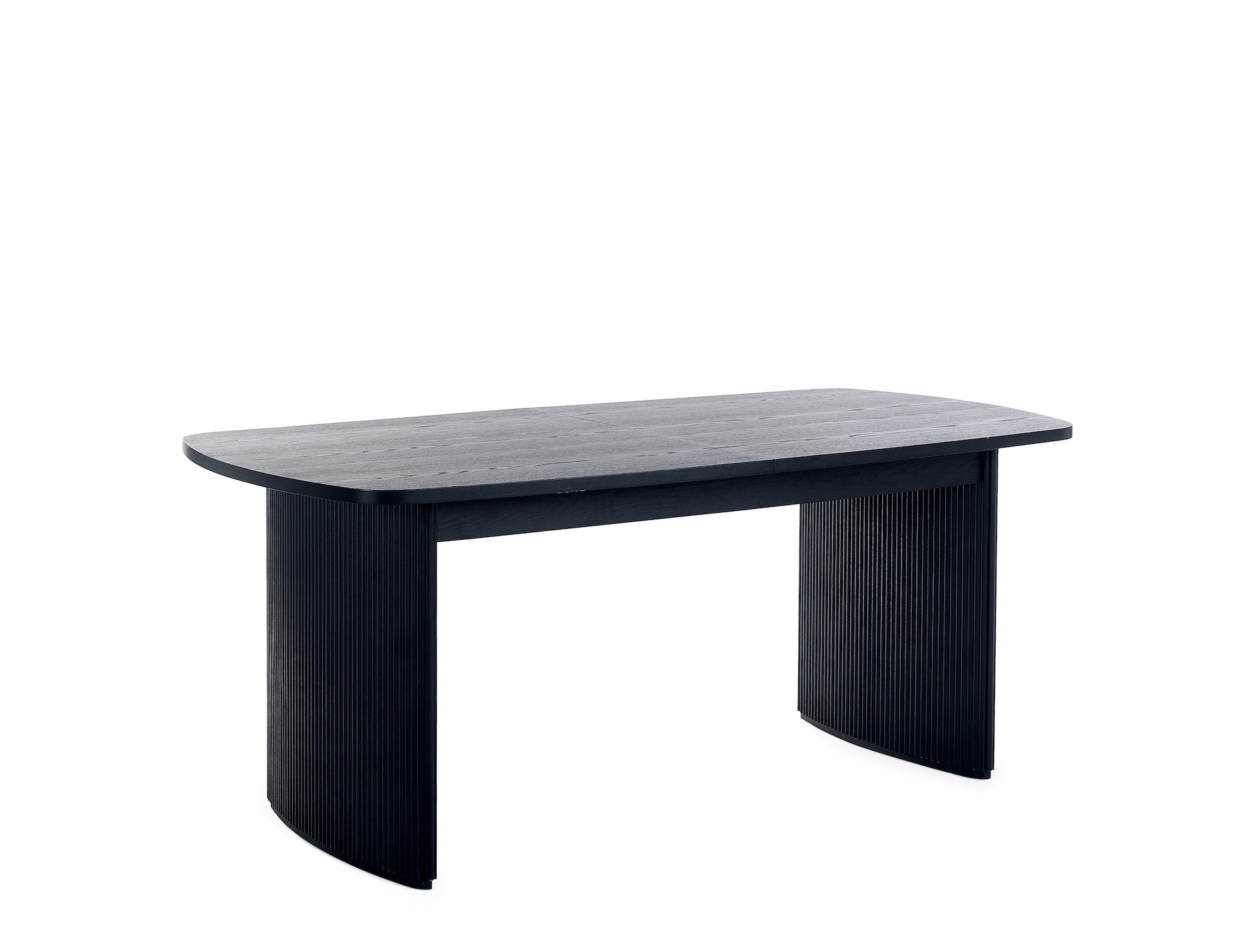 Louis Fluted Extending Dining Table - Black