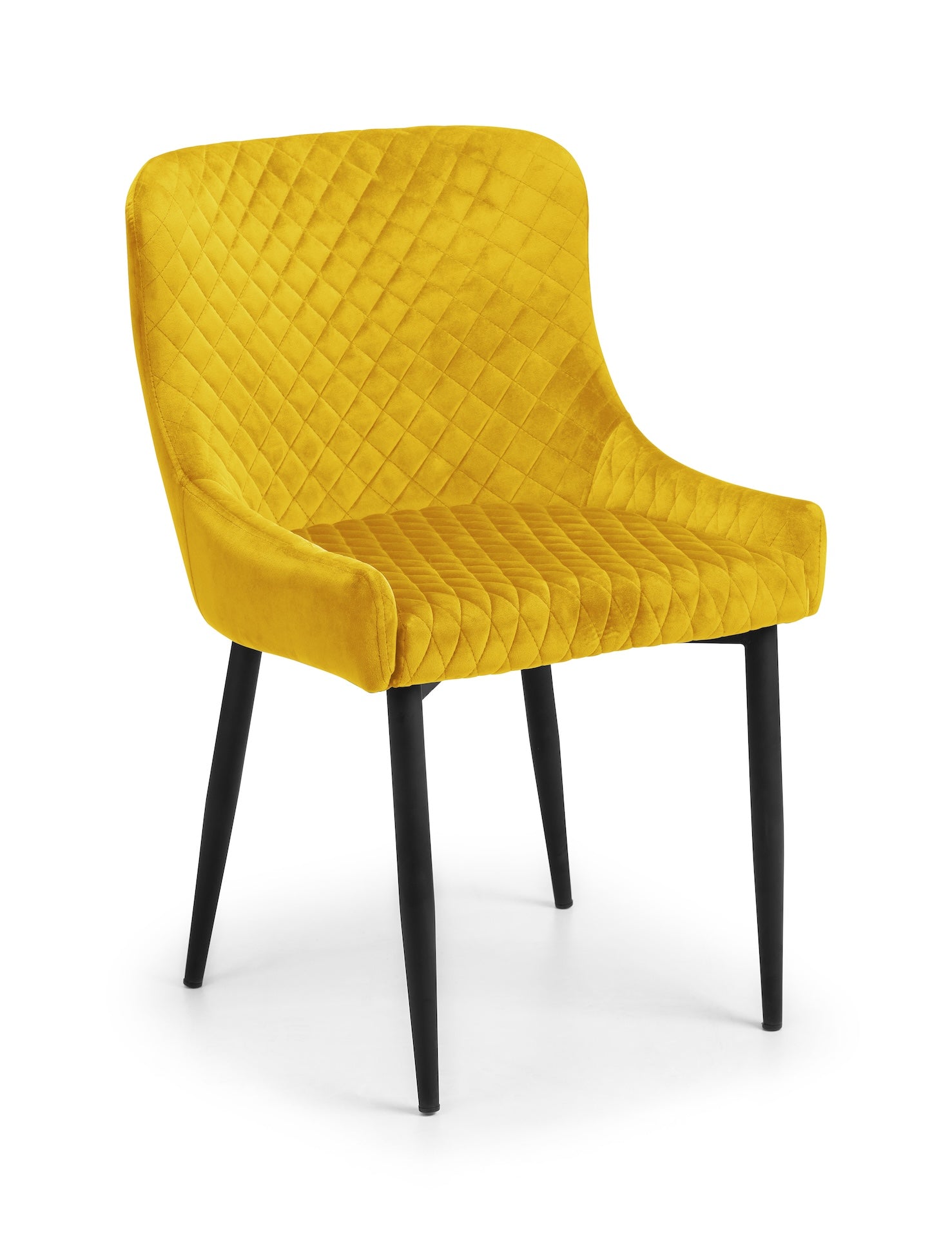 Luxe Velvet Dining Chairs - Mustard (Set Of 2)