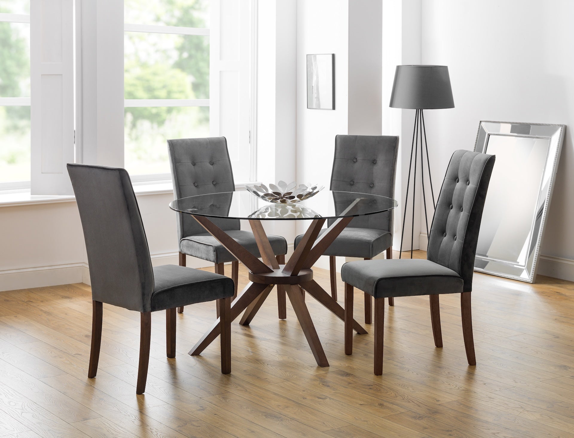 Madrid Velvet Dining Chairs (Set Of 2)