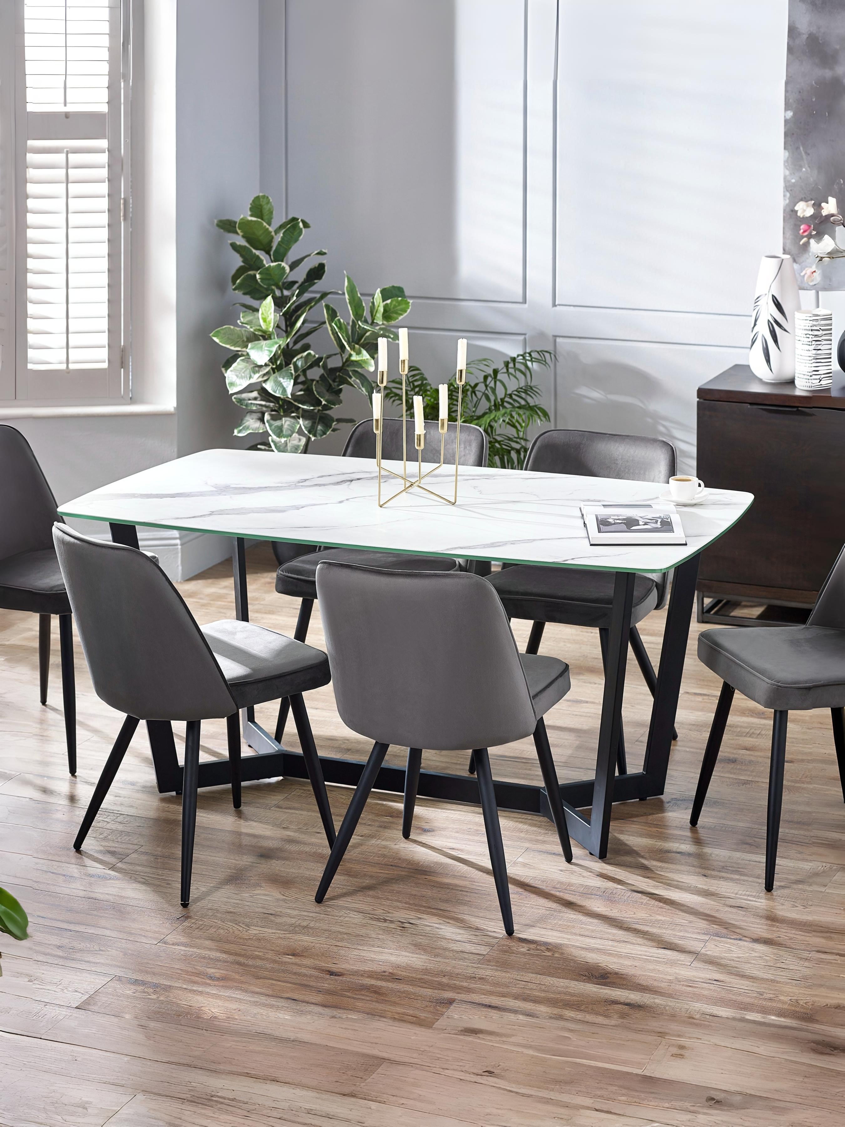 Olympus Dining Table - White Marble