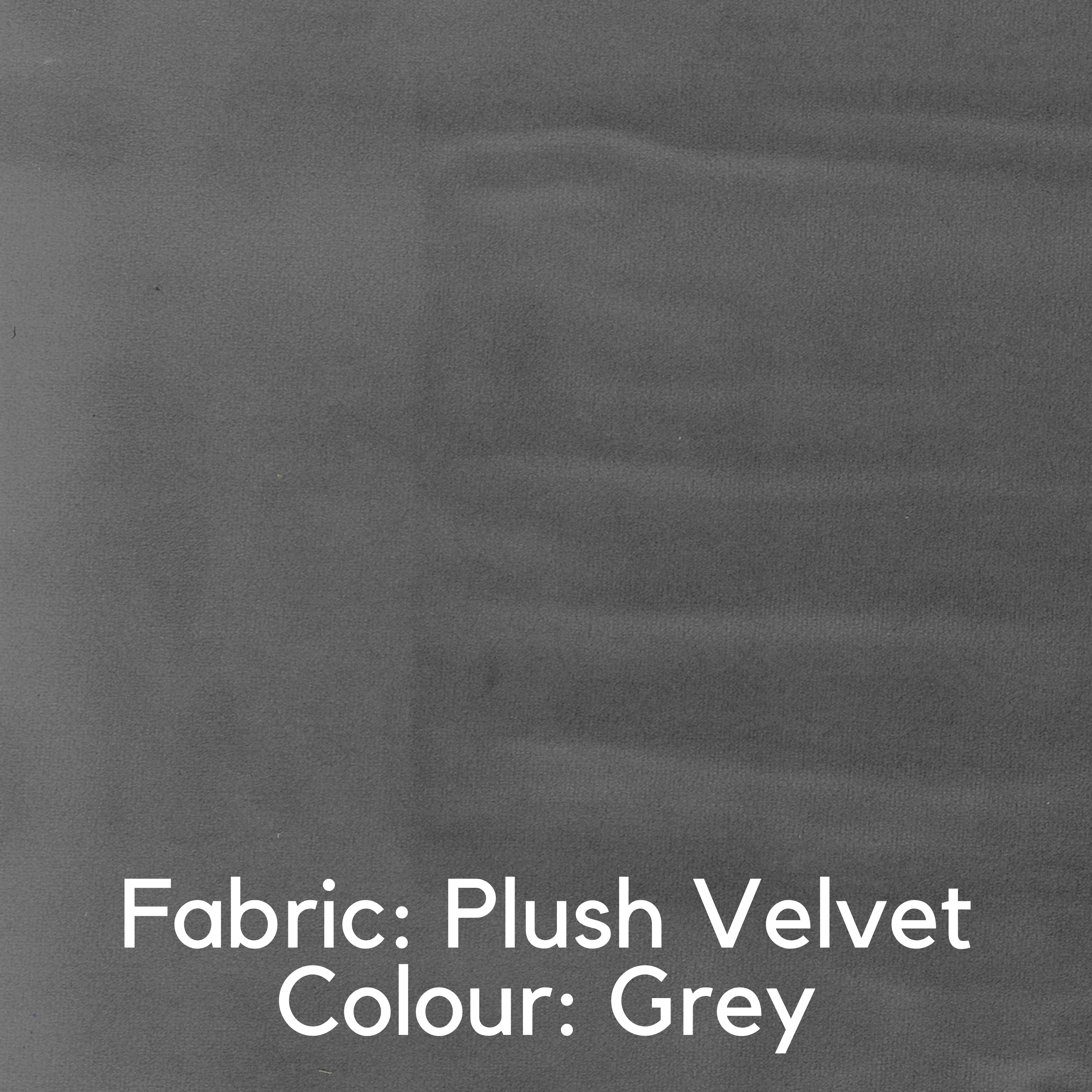 Plush Velvet Fabric - Grey (Colour Swatch)