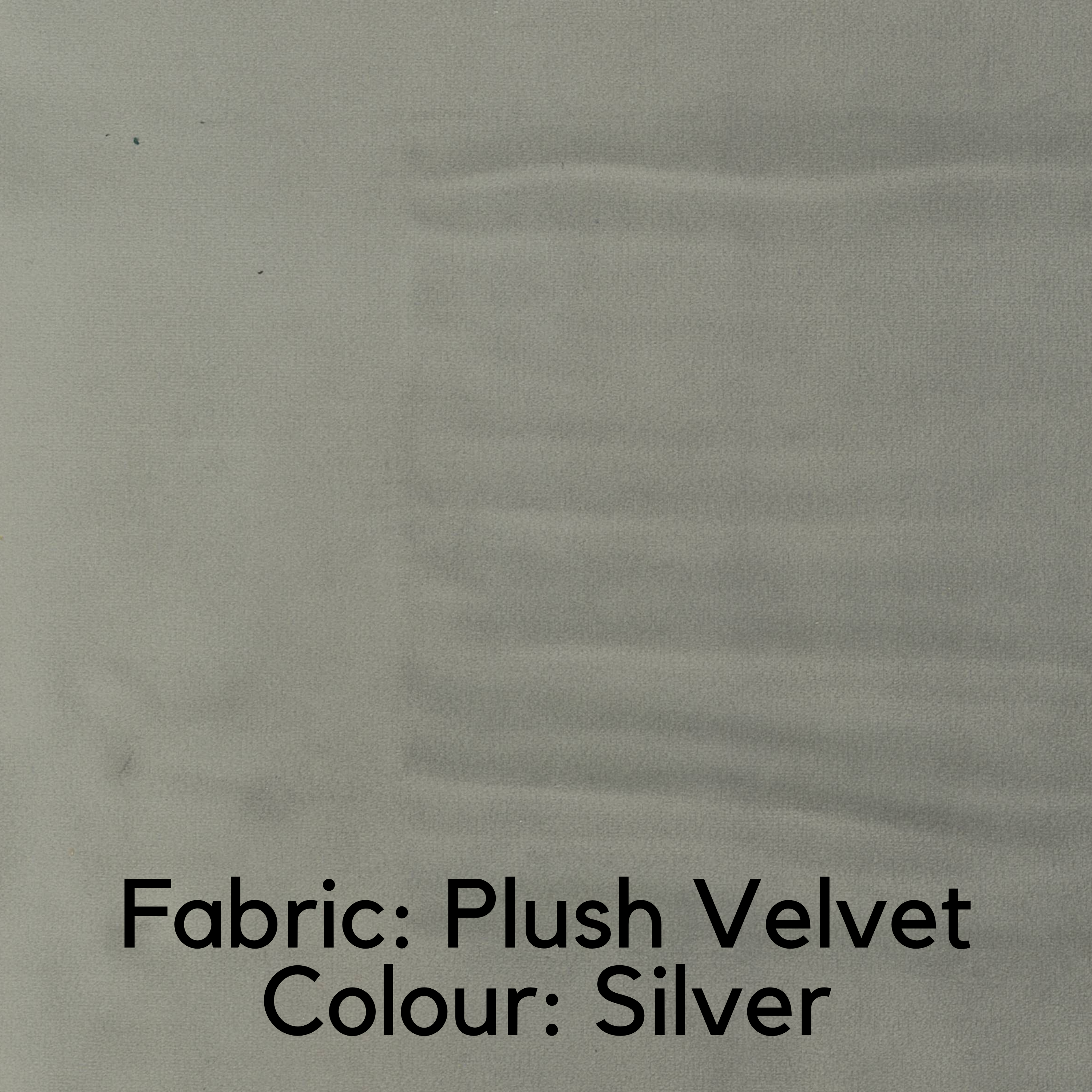Plush Velvet Fabric - Silver (Colour Swatch)