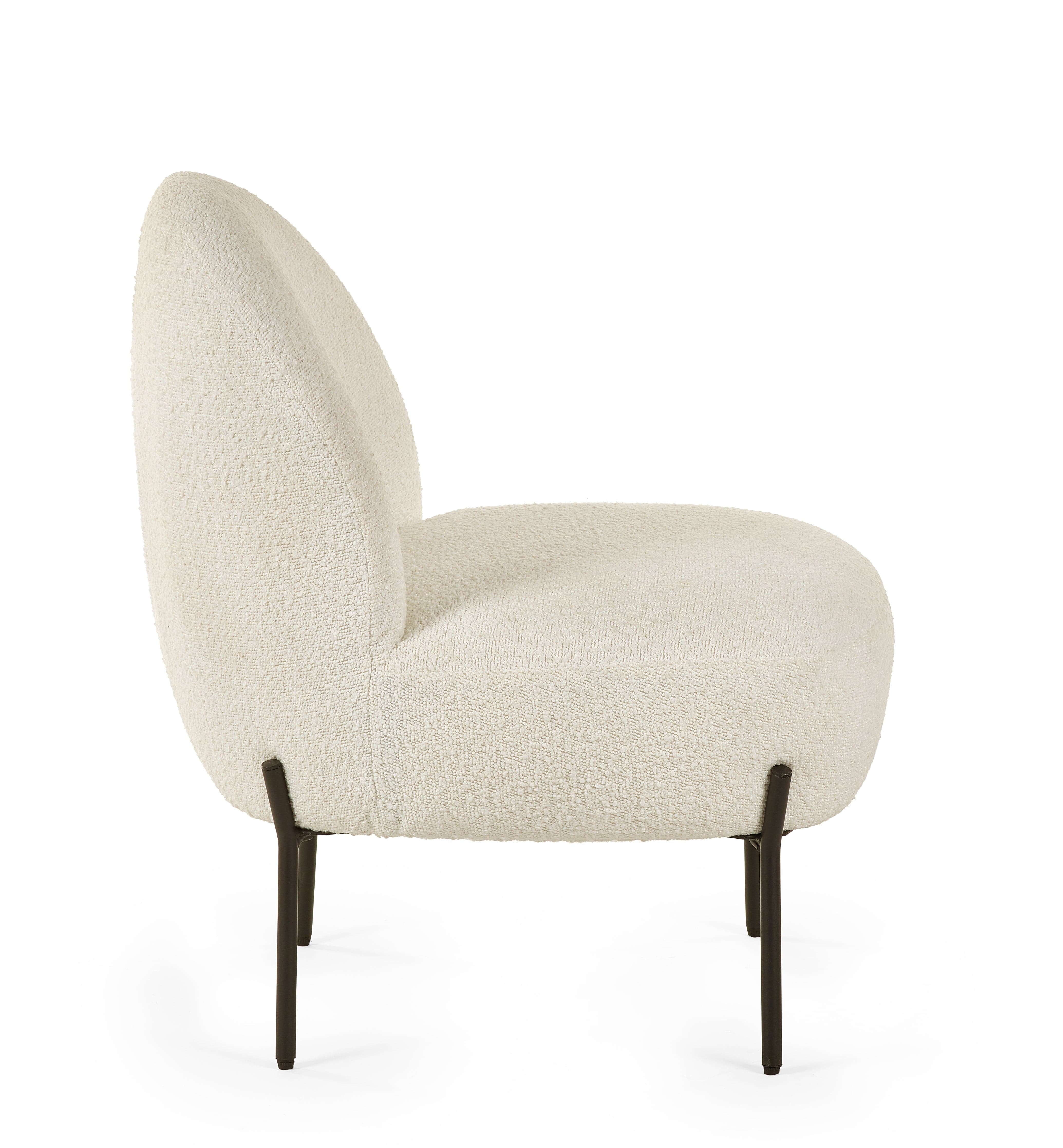 Julian Bowen Armchair Lulu Boucle Accent Chair - Ivory Bed Kings