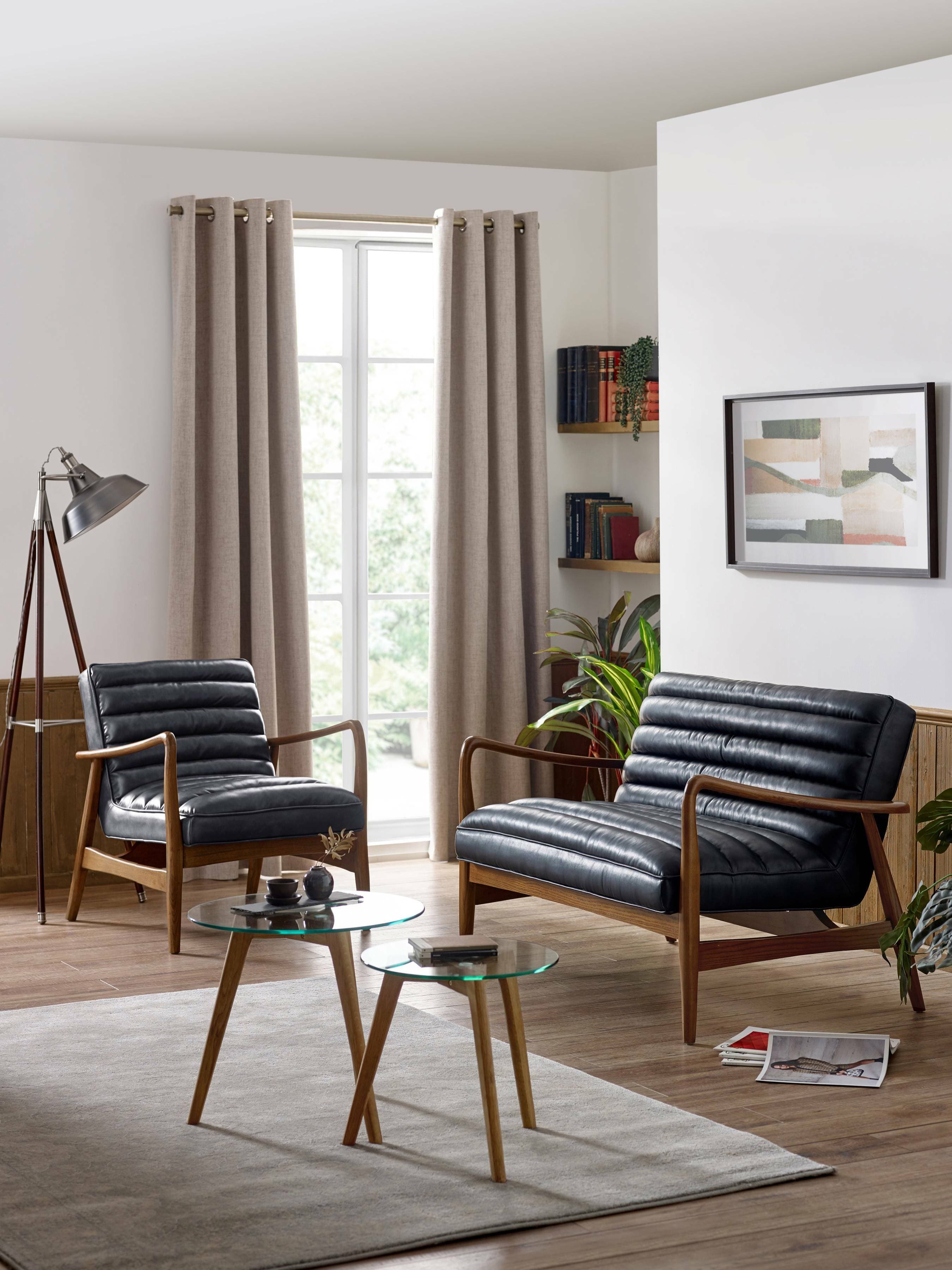 Julian Bowen Armchair Marshall Accent Chair - Black Bed Kings