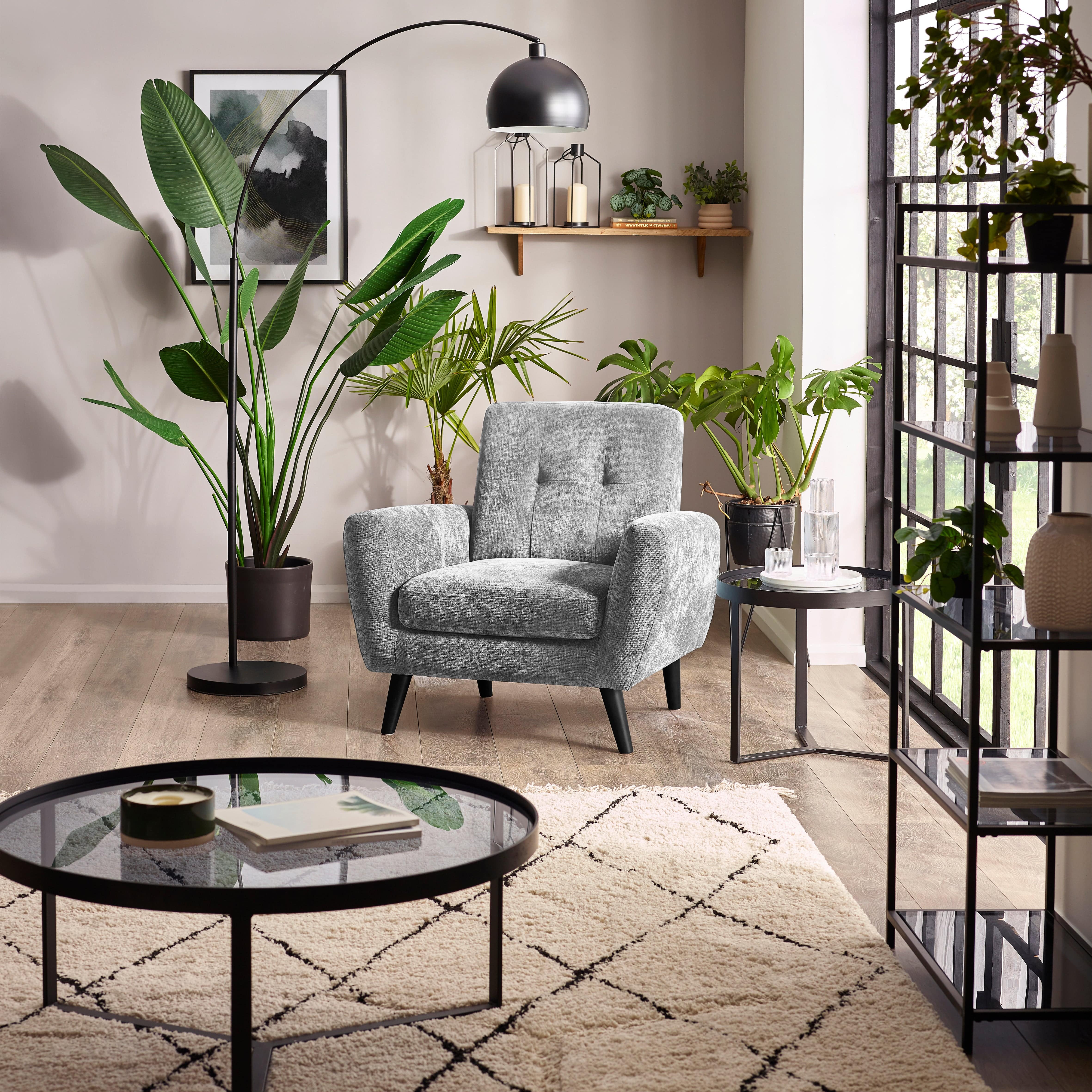 Julian Bowen Armchair Monza Chair - Dove Bed Kings