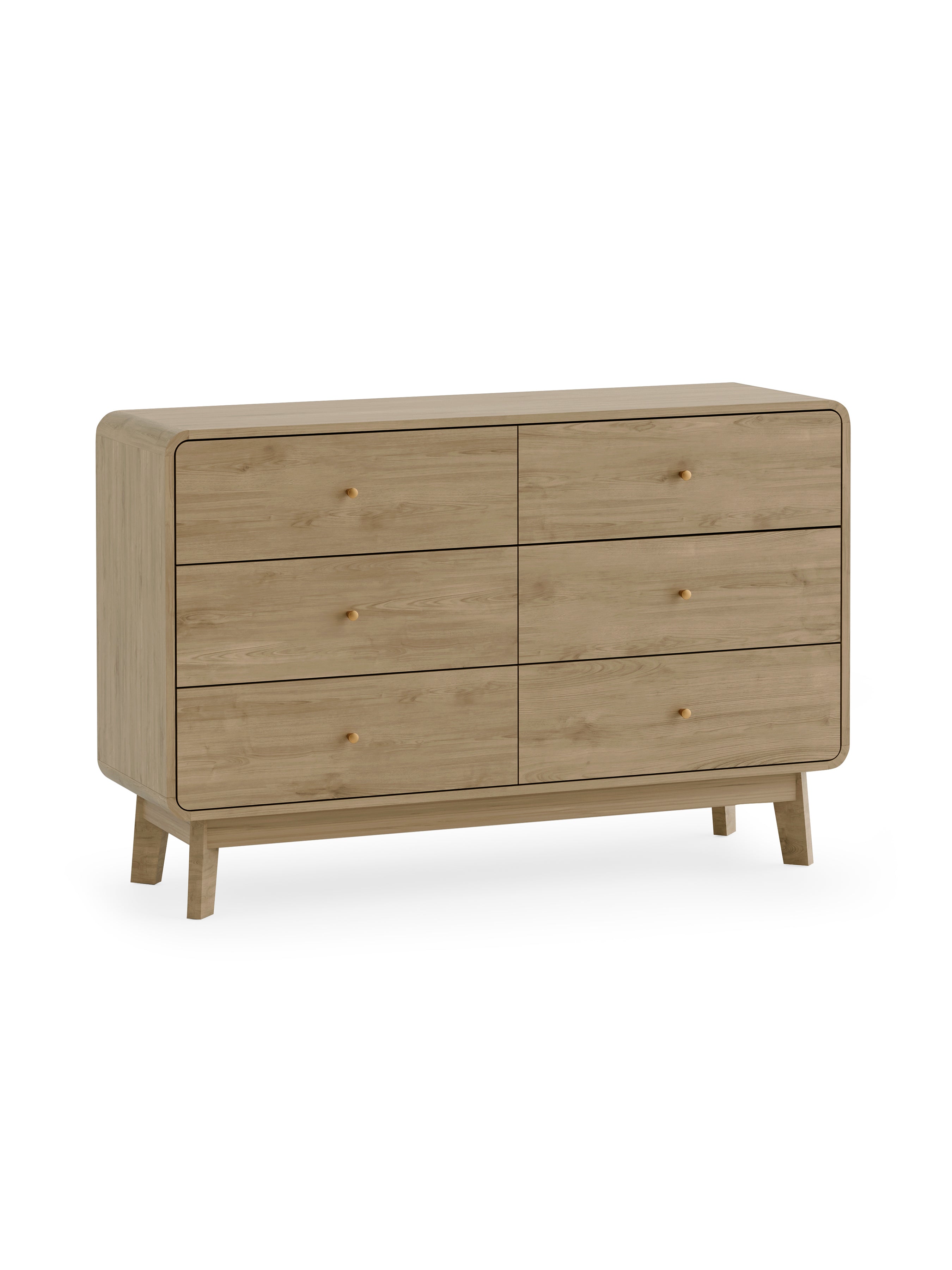 Ingrid 6 Drawer Dresser Oak