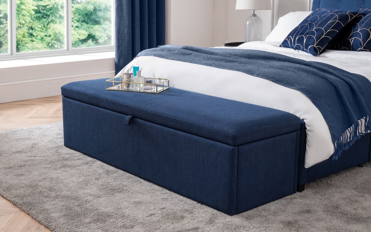 Julian Bowen Blanket Box Sorrento Blanket Box - Blue Bed Kings