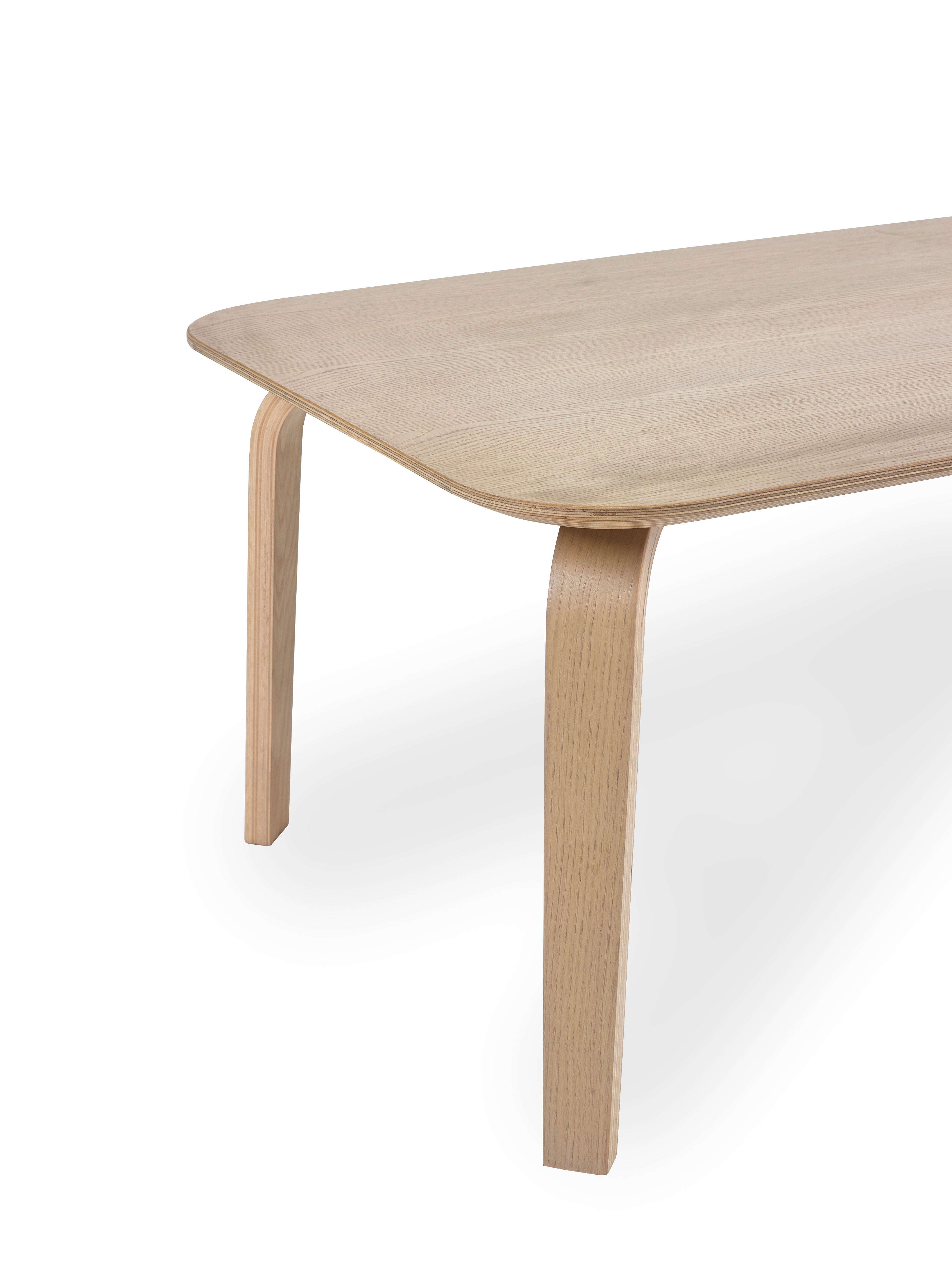 Kaito Oak Curved Leg Bench