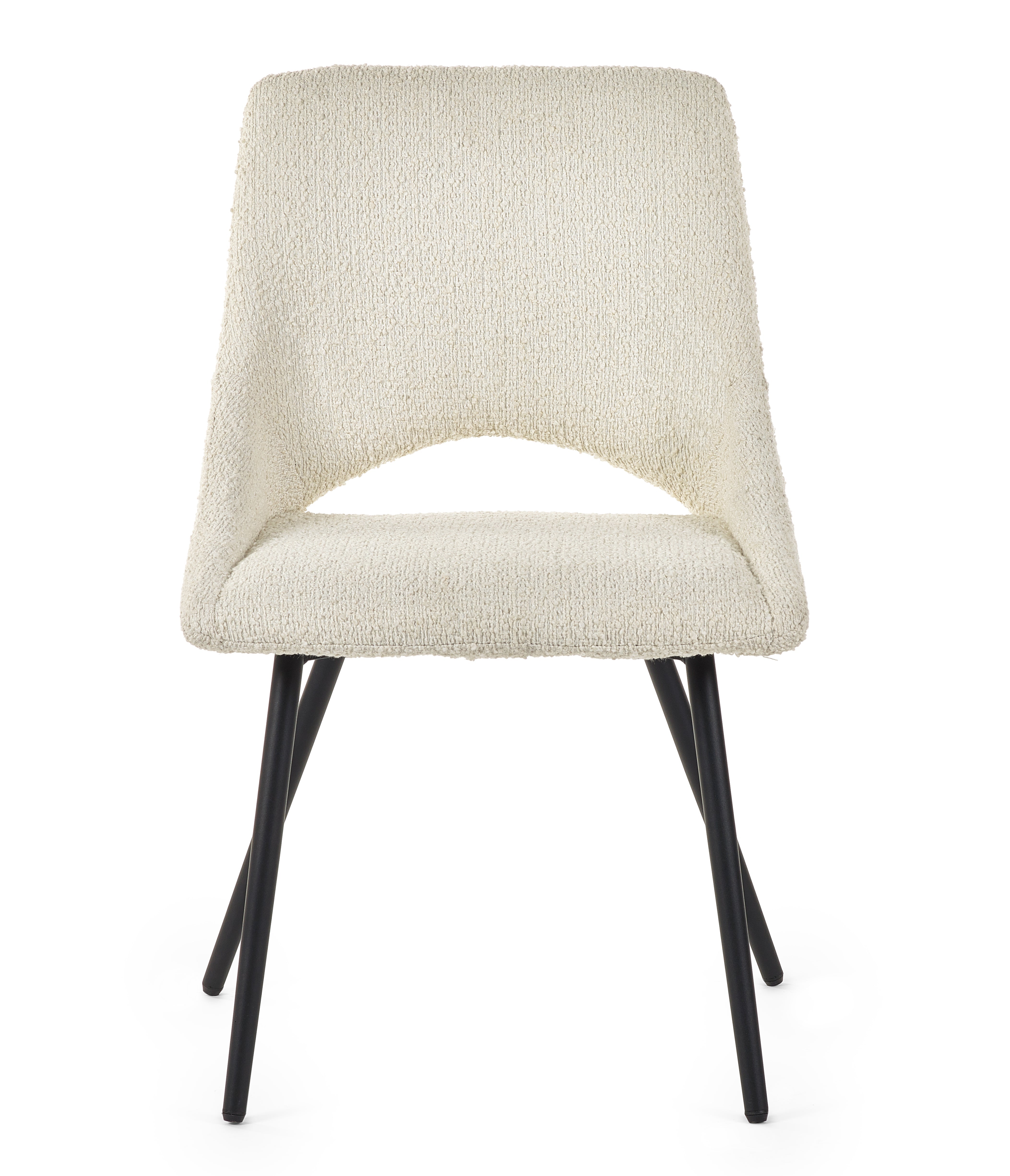 Iris Boucle Dining Chairs - Ivory (Set of 2)