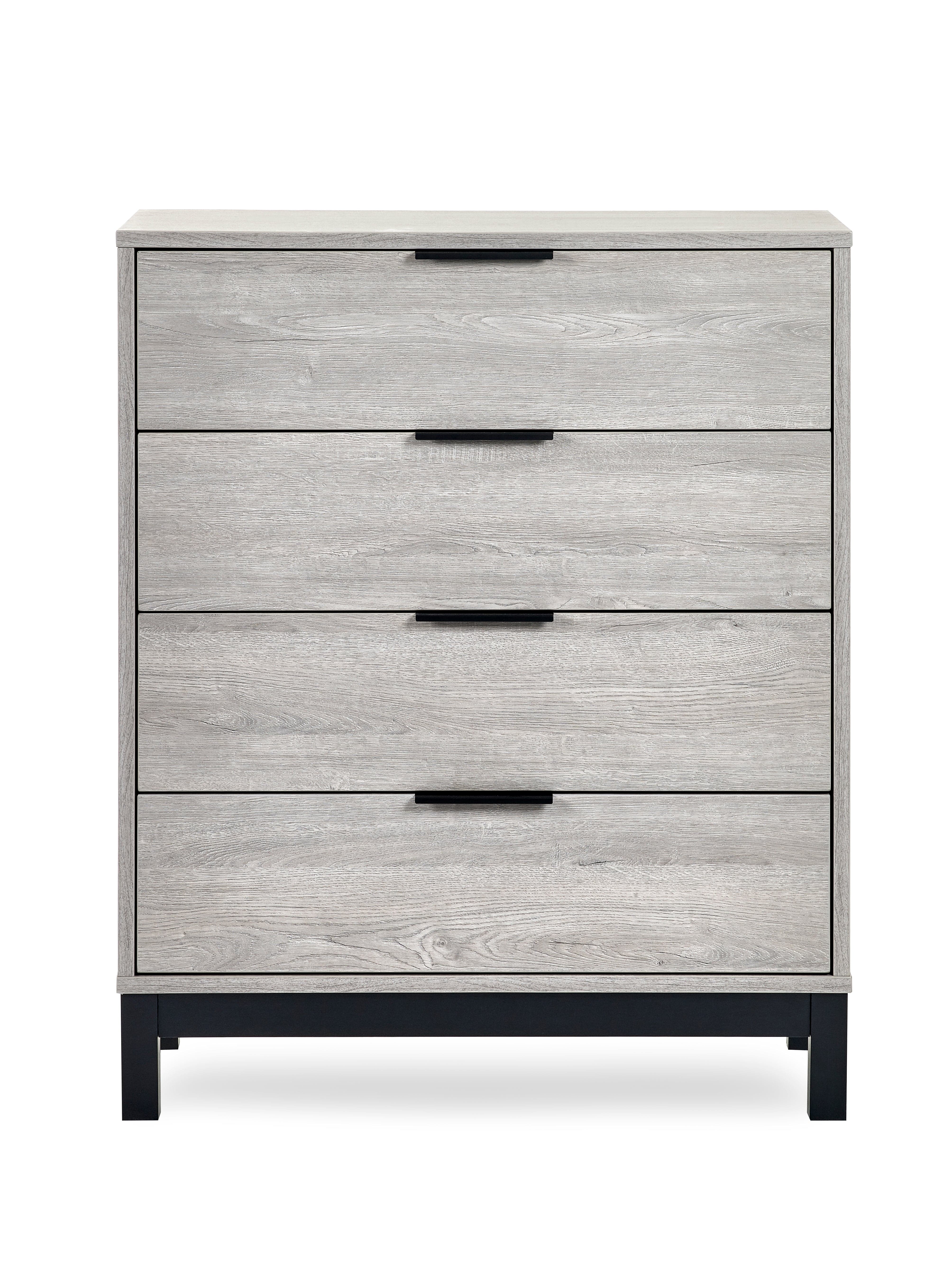 Julian Bowen Chest Of Drawers Bali 4 Drawer Chest - Grey Oak Bed Kings