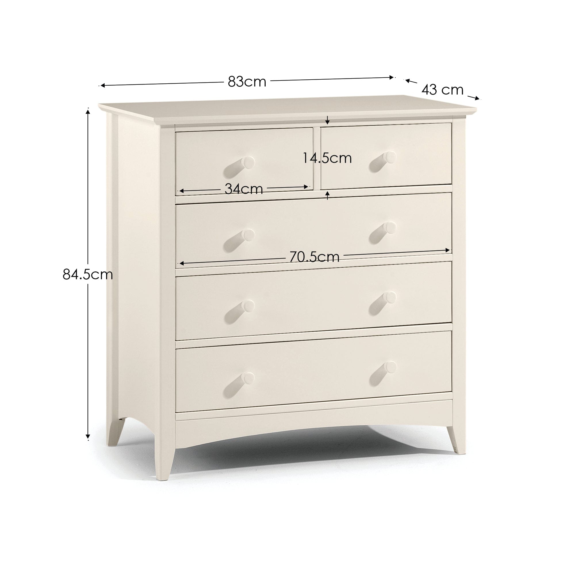 Julian Bowen Chest Of Drawers Cameo 3+2 Chest Bed Kings