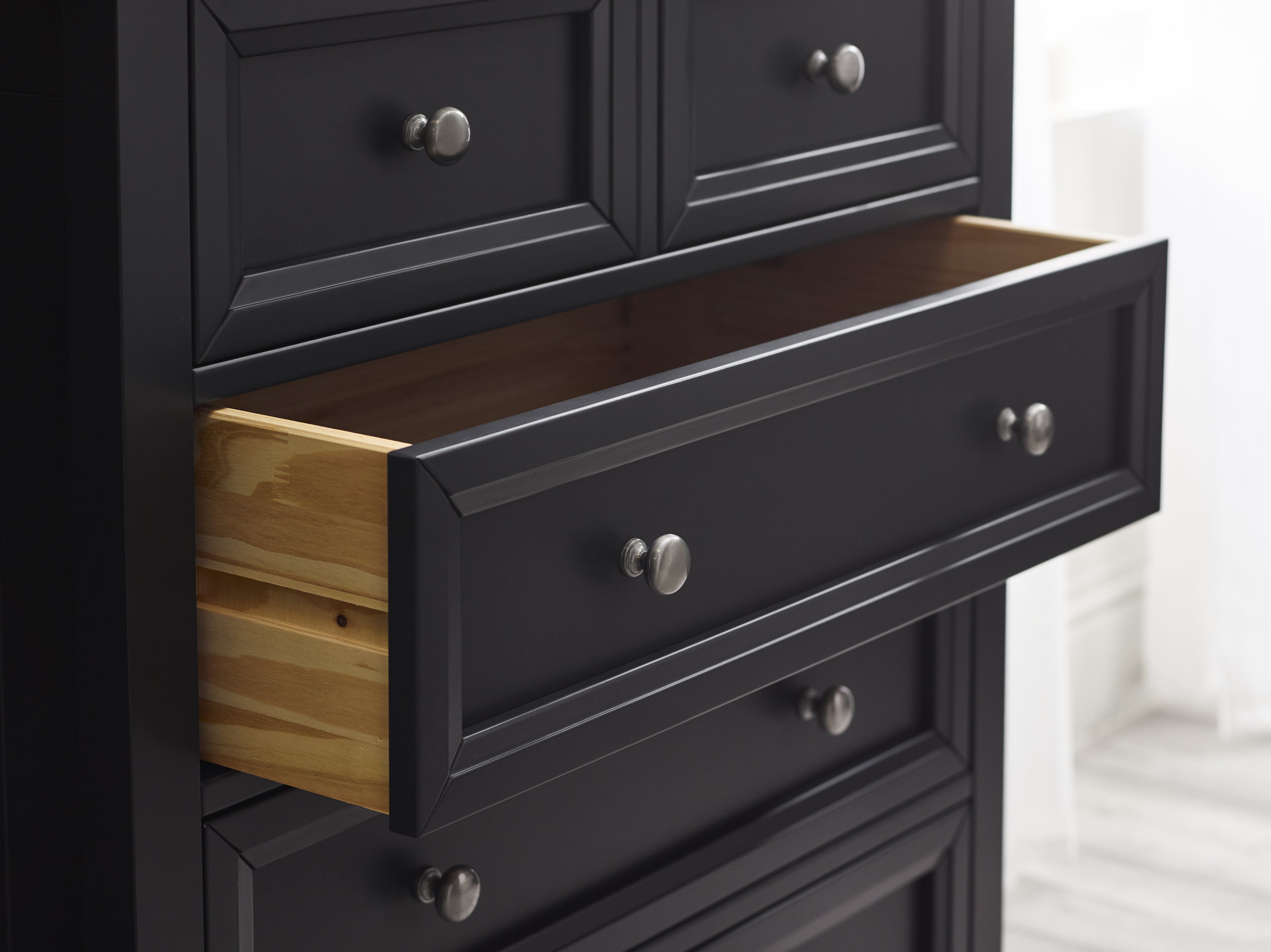 Julian Bowen Chest Of Drawers Maine 3+2 Drawer Chest - Anthracite Bed Kings