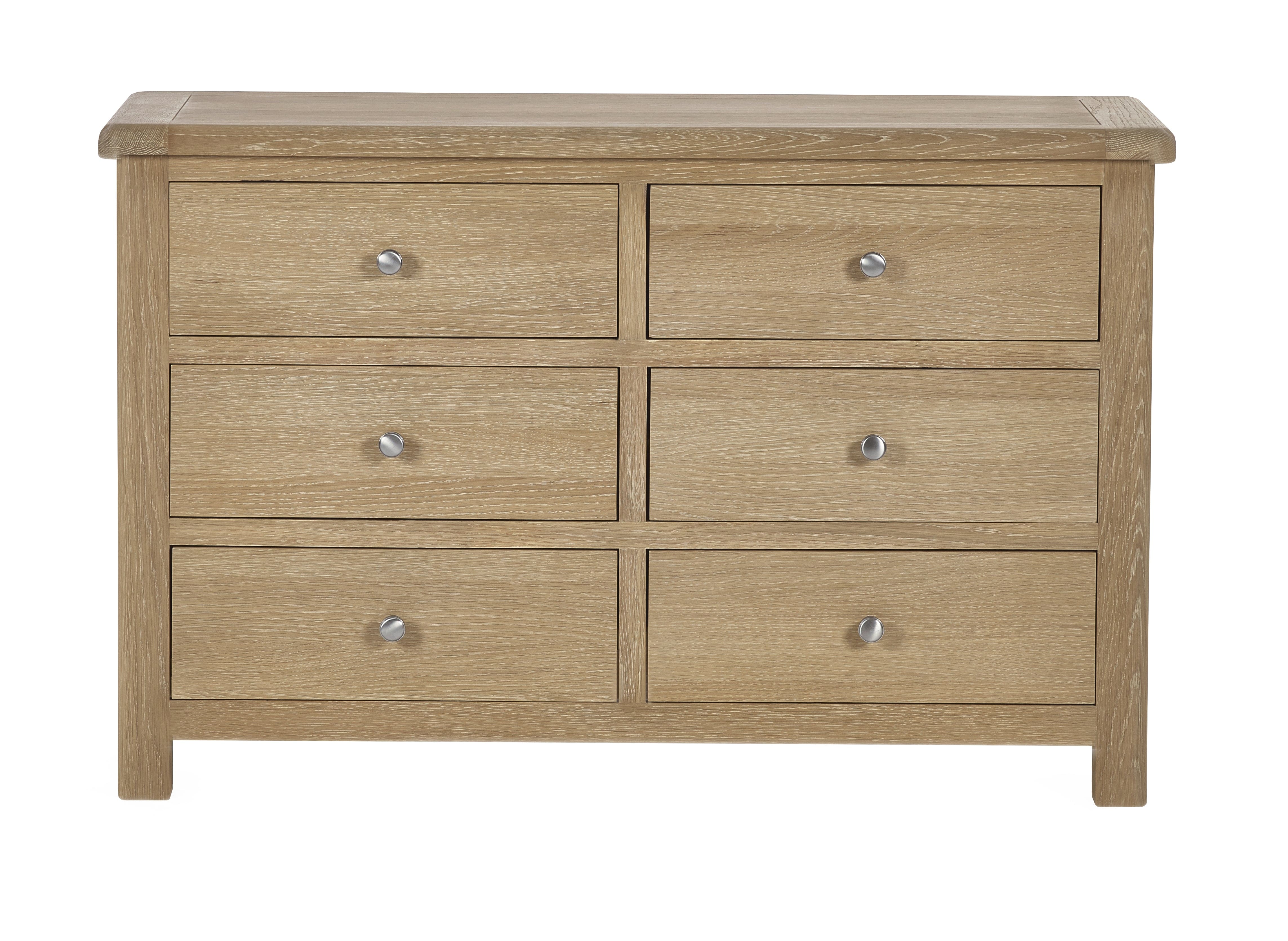 Julian Bowen Chest Of Drawers Memphis Limed Oak 6 Drawer Wide Chest Bed Kings
