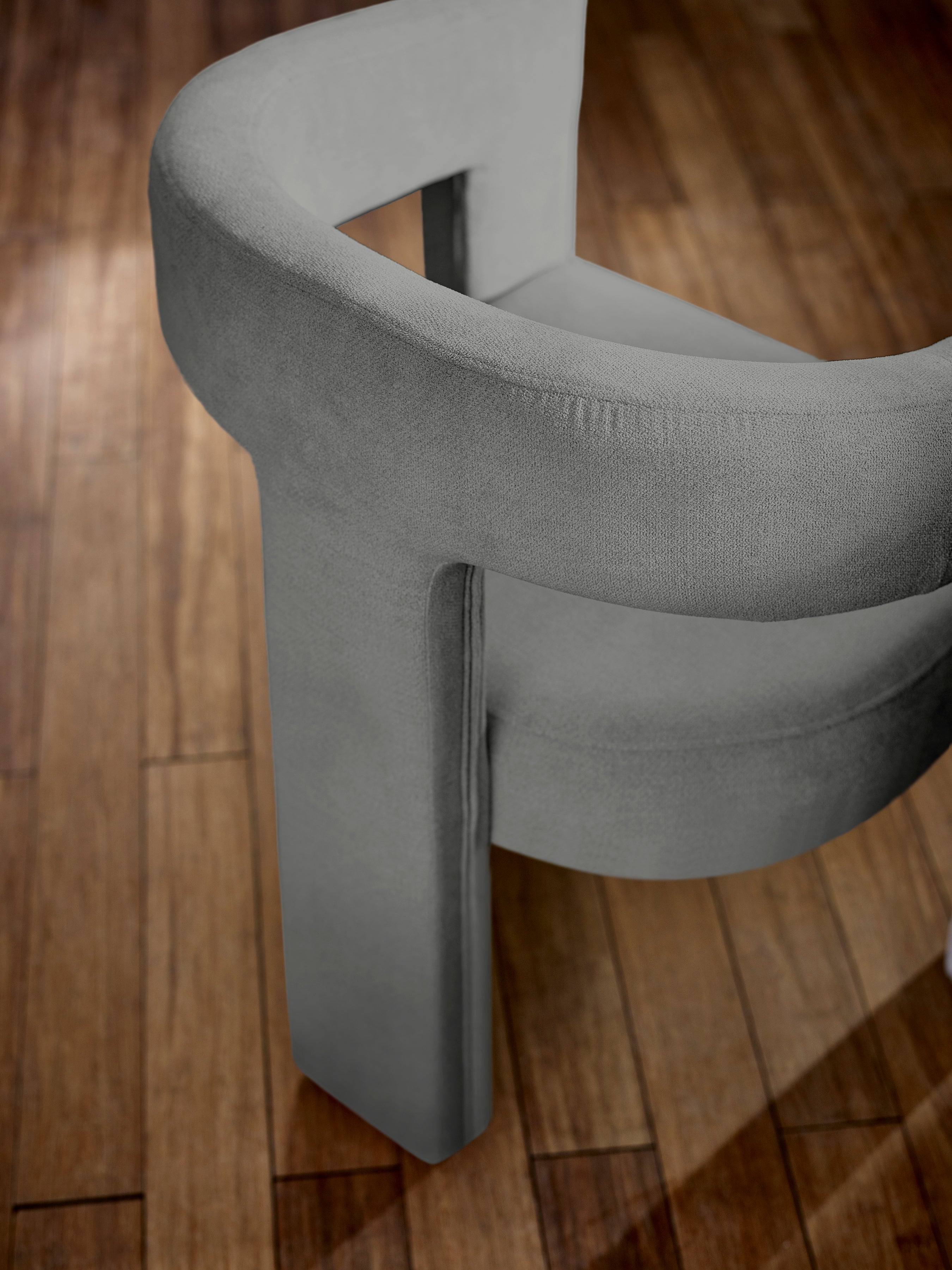 Elara Grey Chenille Upholstered Chair