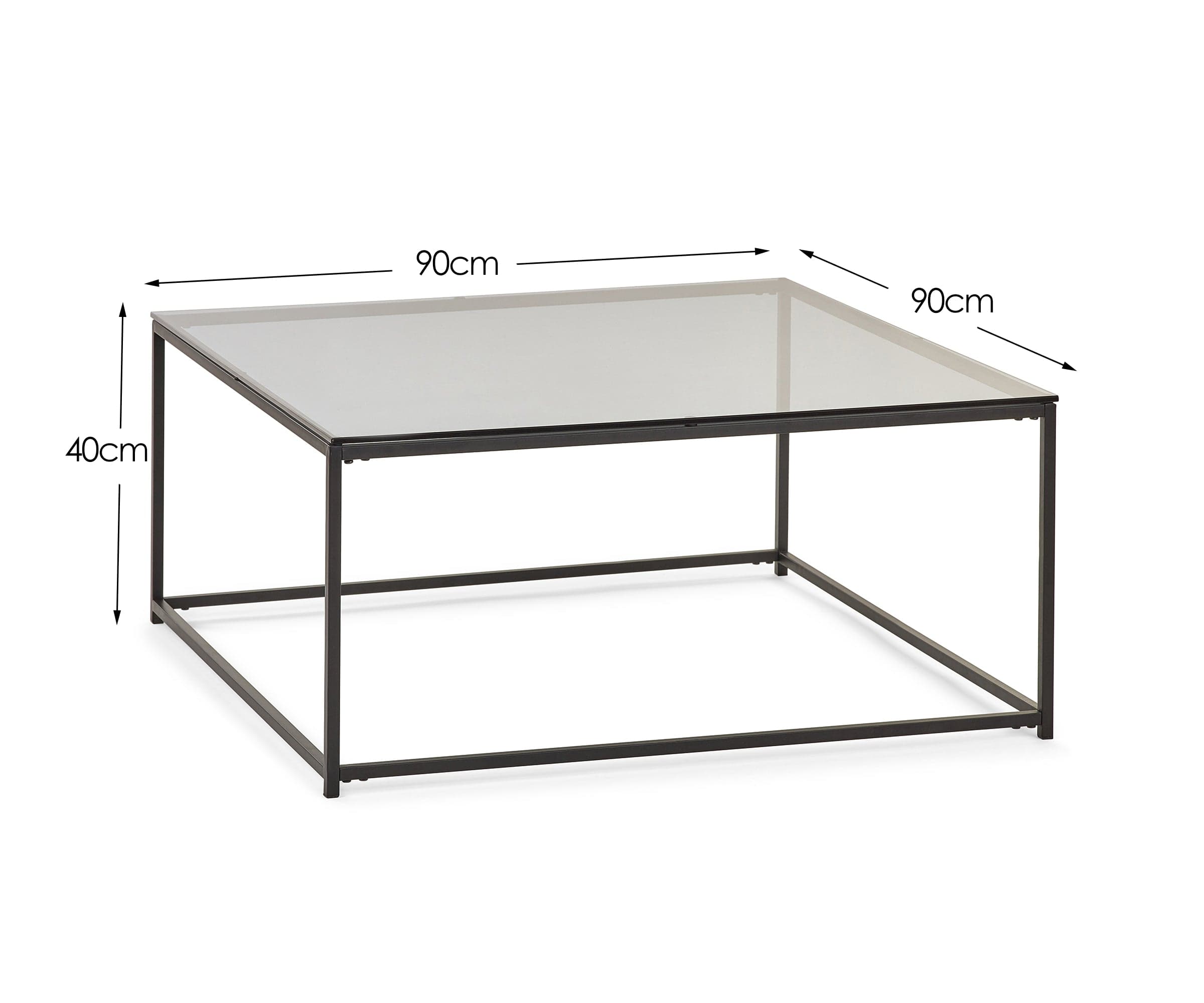 Julian Bowen Coffee Table Chicago Square Coffee Table Smoked Glass Bed Kings