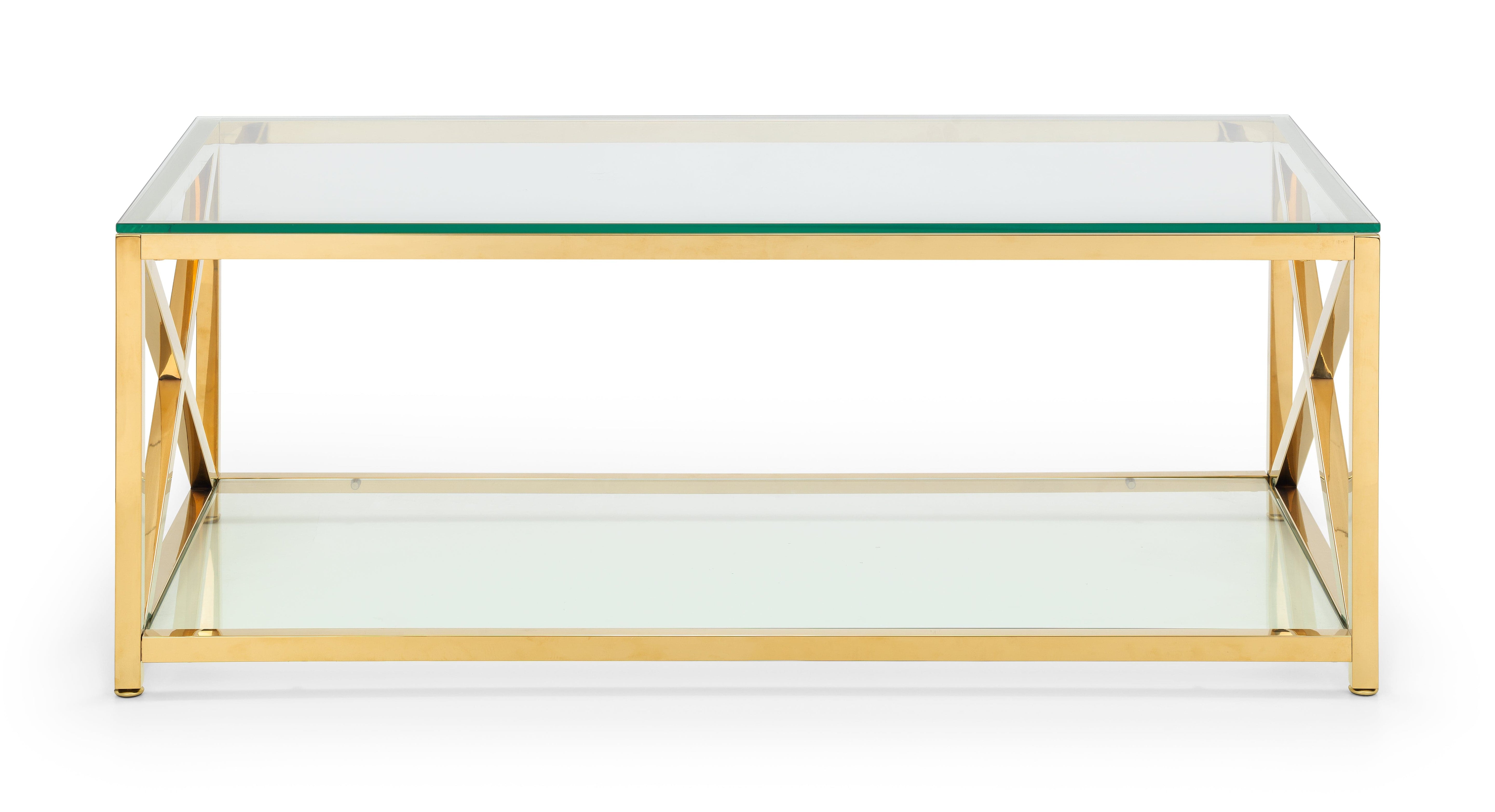 Julian Bowen Coffee Table Miami Coffee Table - Gold Bed Kings