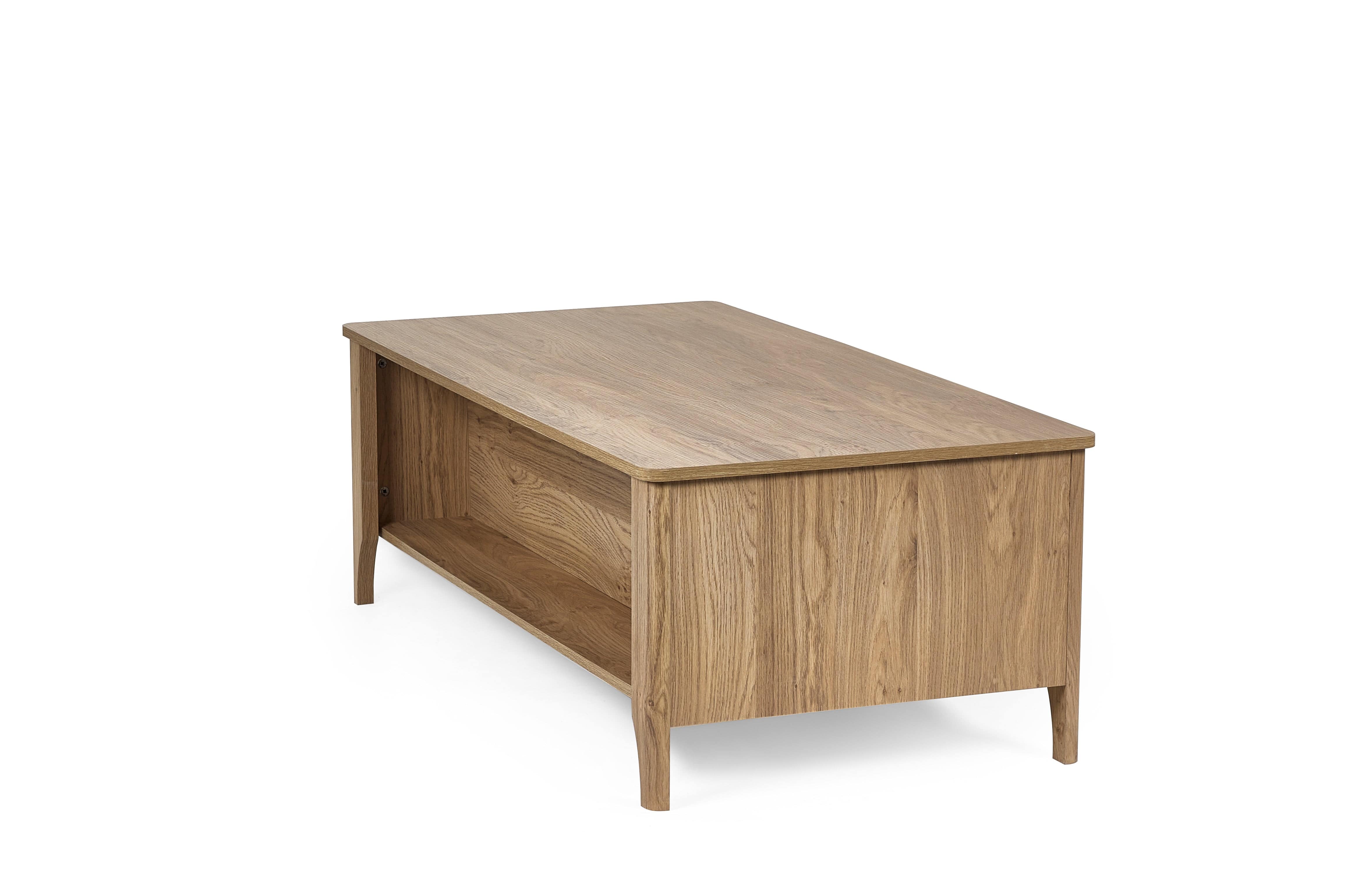 Julian Bowen Coffee Table Sydney 2 Drawer Coffee Table - Rattan Effect Bed Kings