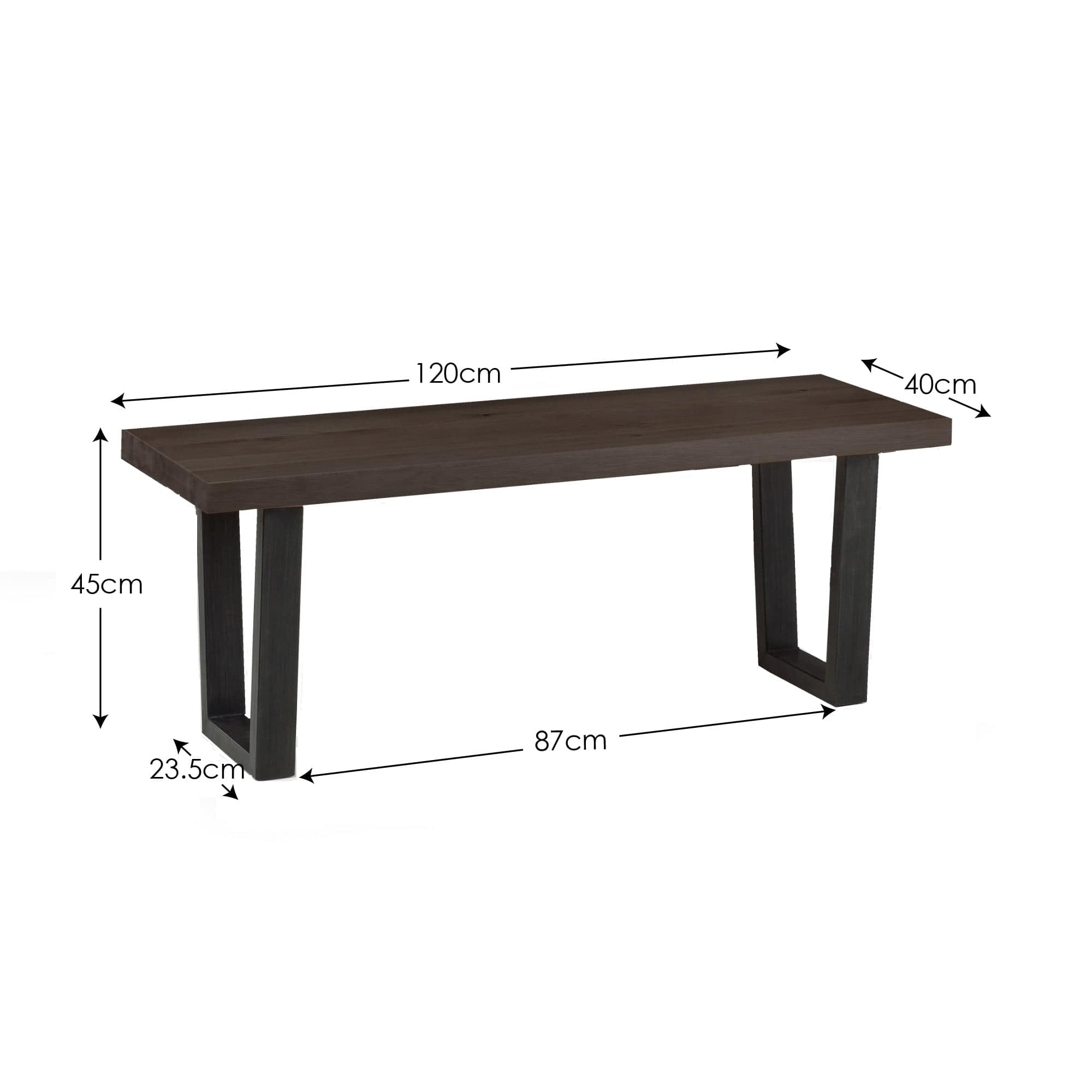Julian Bowen Dining Bench Brooklyn Bench - Dark Oak Bed Kings