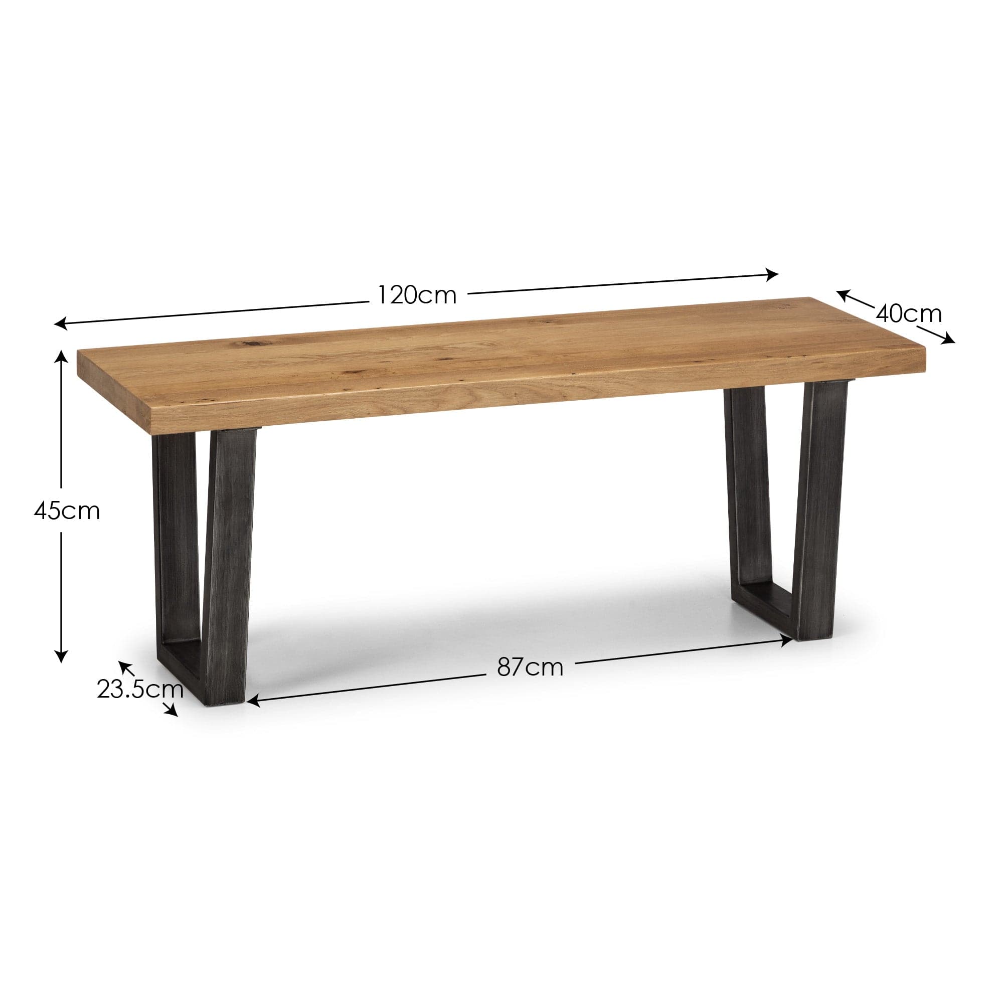 Julian Bowen Dining Bench Brooklyn Bench - Oak Bed Kings