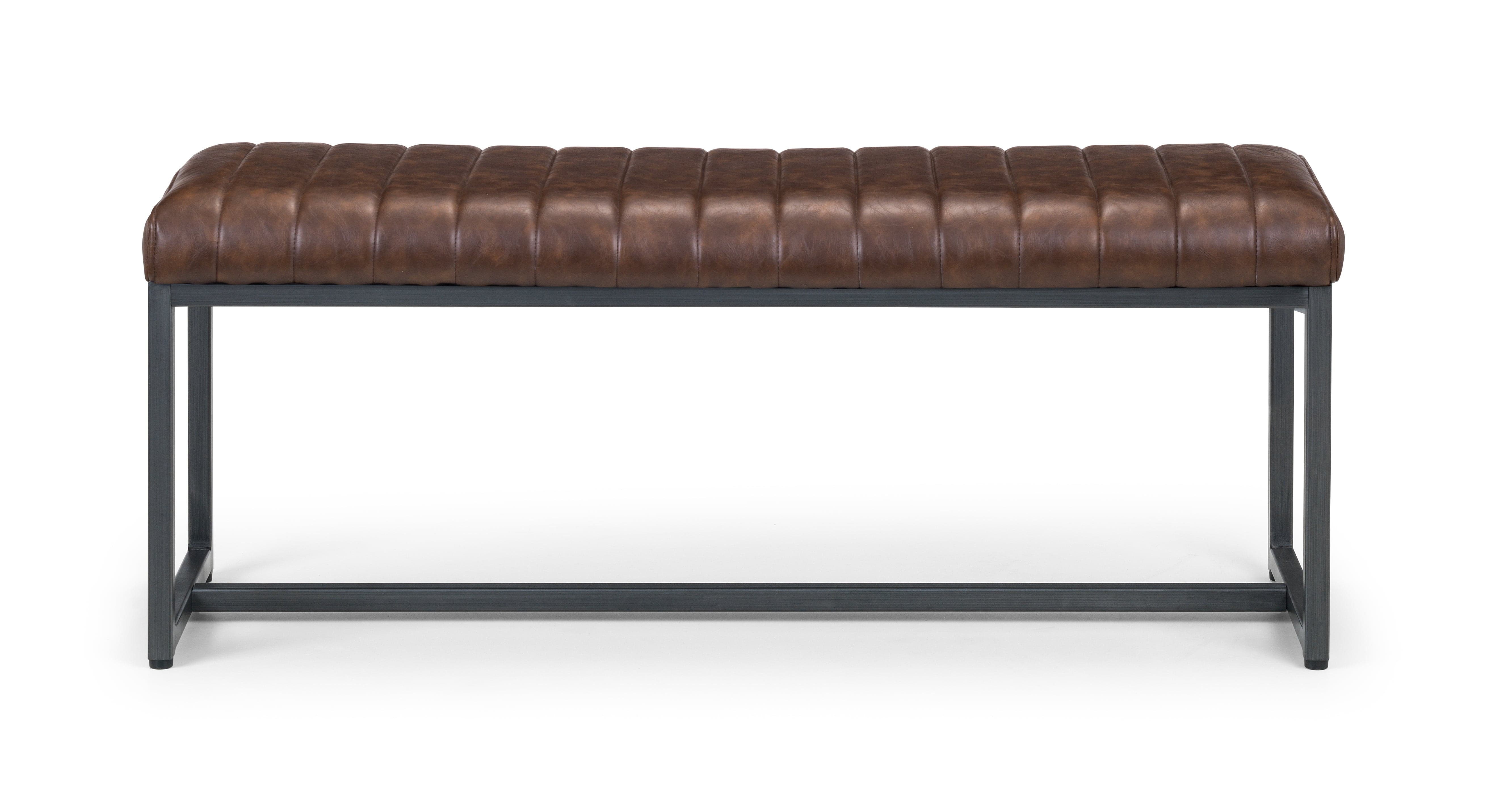 Julian Bowen Dining Bench Brooklyn Upholstered Bench - Brown Bed Kings