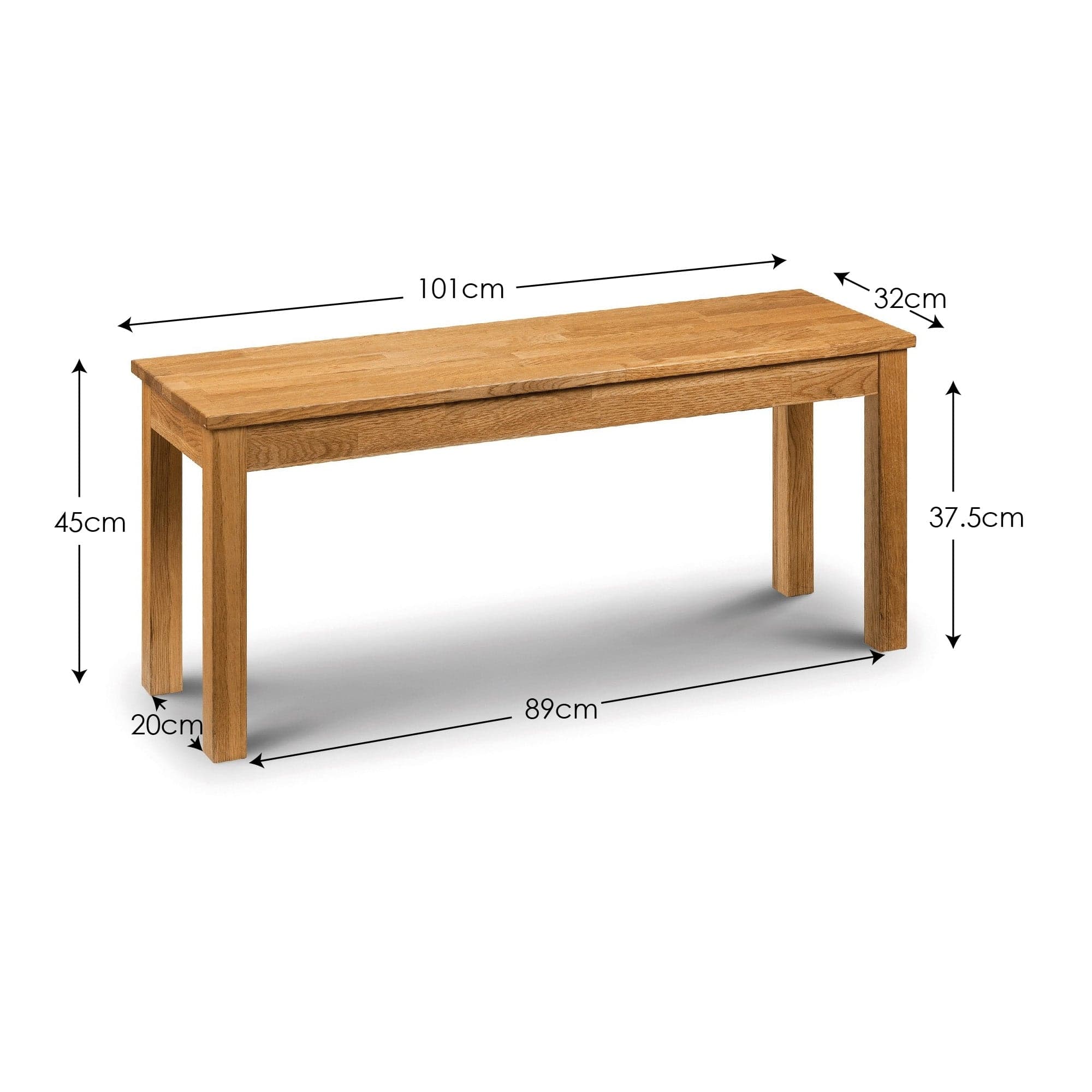 Julian Bowen Dining Bench Coxmoor Bench - Oak Bed Kings