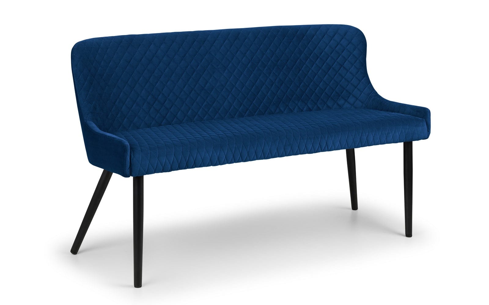 Julian Bowen Dining Bench Luxe High Back Bench - Blue Bed Kings