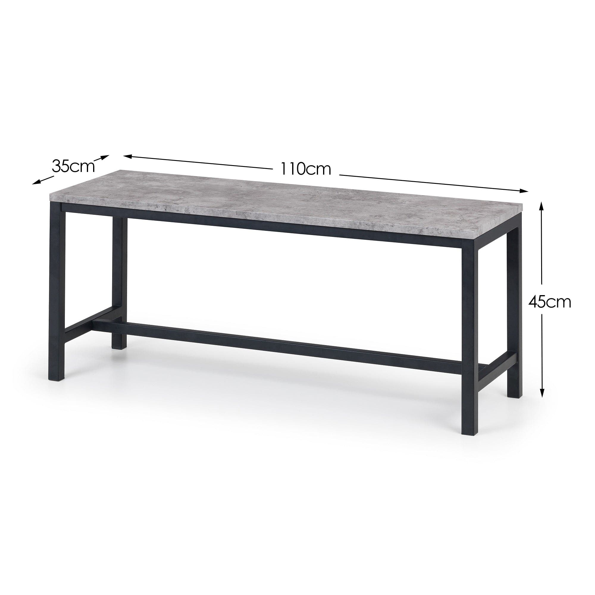 Julian Bowen Dining Bench Staten Concrete Bench Bed Kings