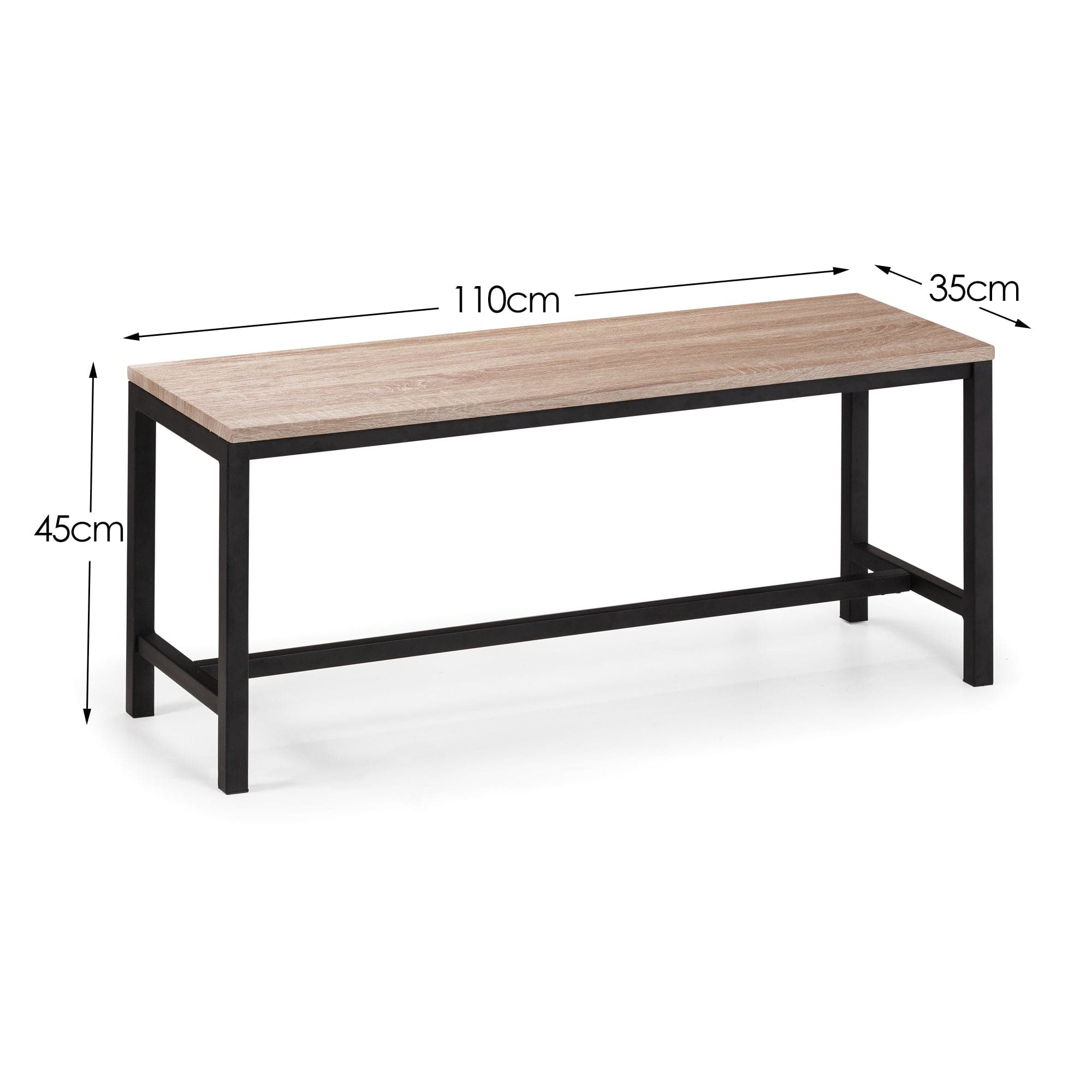 Julian Bowen Dining Bench Tribeca Bench - Sonoma Oak Bed Kings