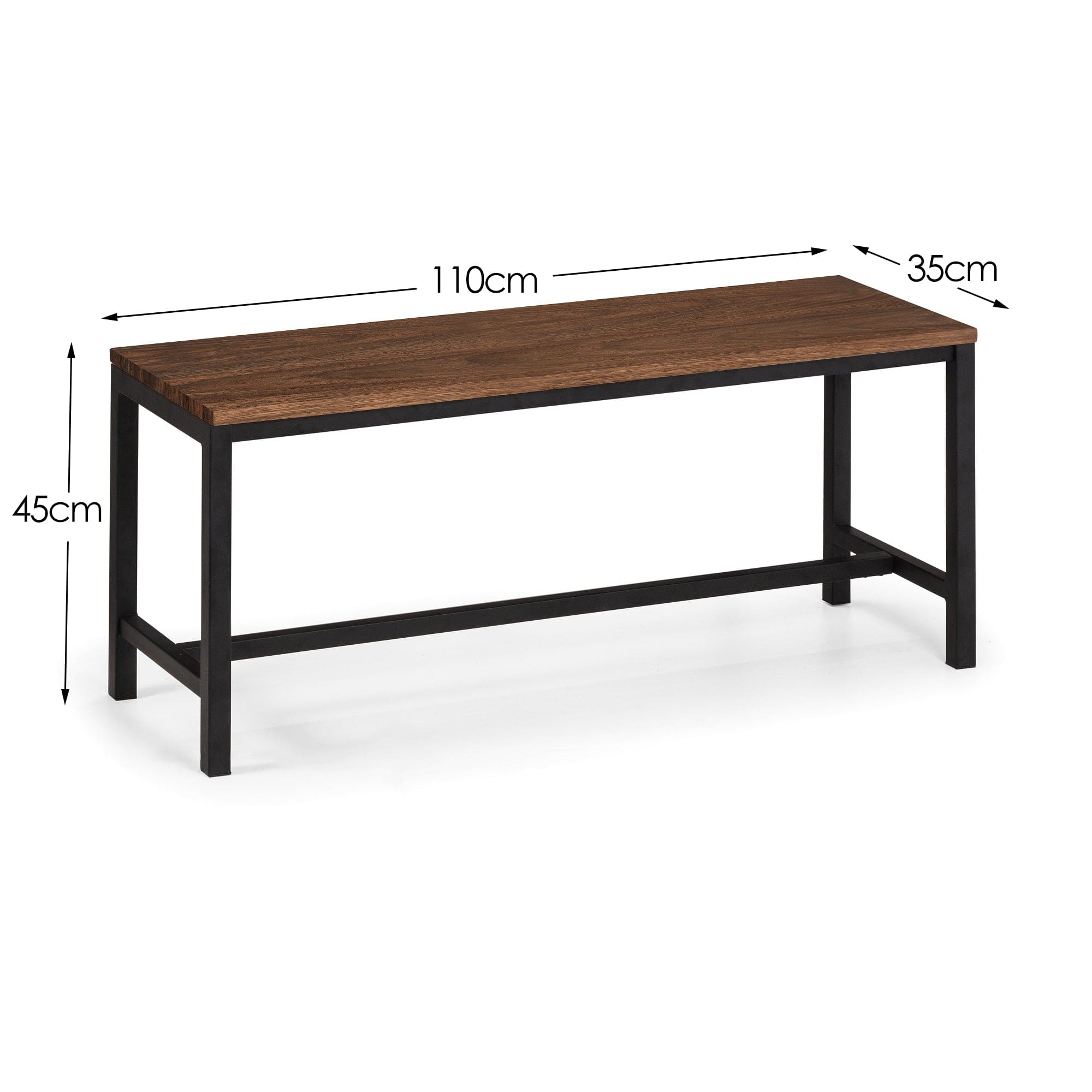 Julian Bowen Dining Bench Tribeca Bench - Walnut Bed Kings