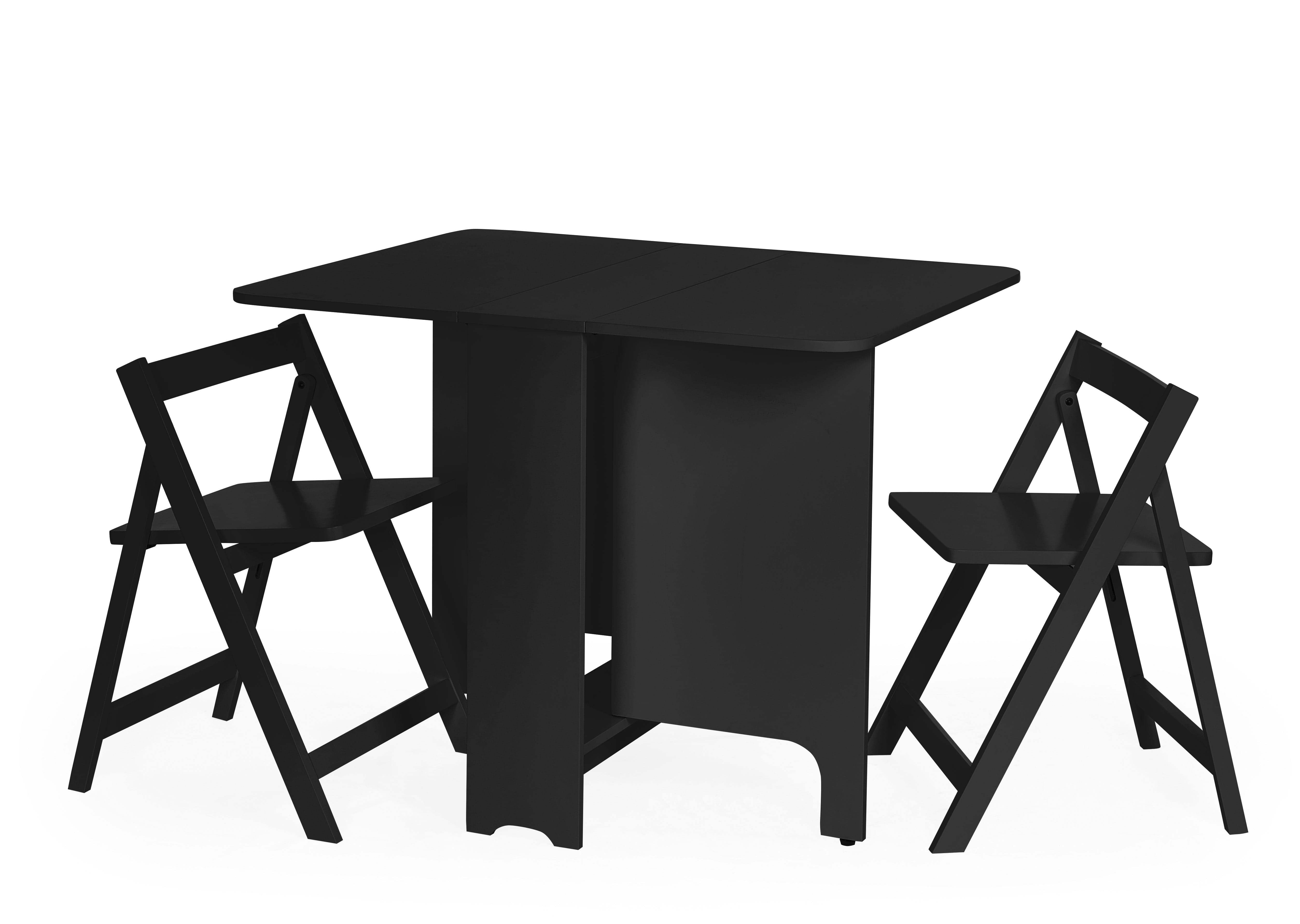 Julian Bowen Dining Set Gatan Small Gateleg Table With 2 Chairs - Black Bed Kings