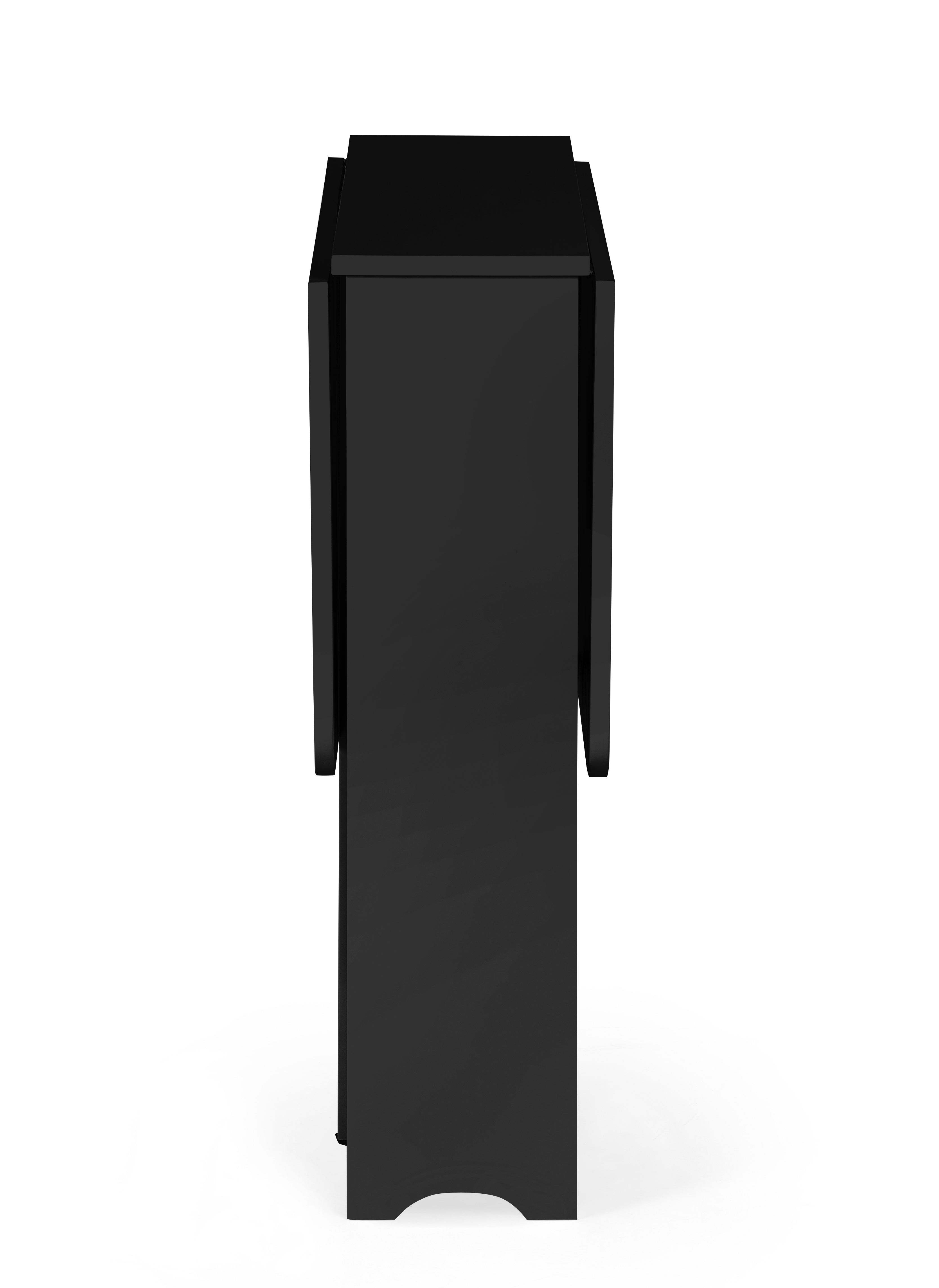 Julian Bowen Dining Set Gatan Small Gateleg Table With 2 Chairs - Black Bed Kings