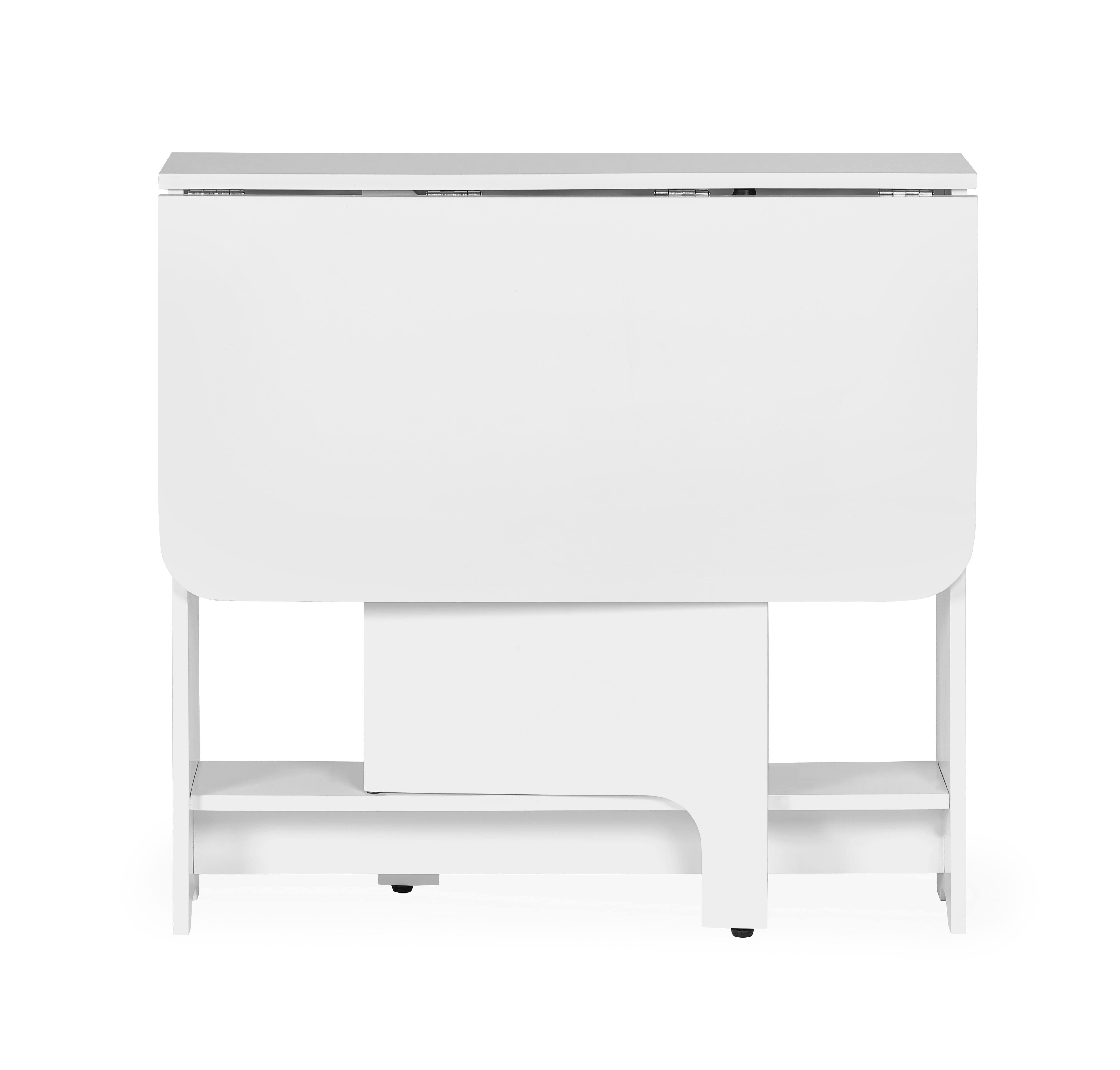 Julian Bowen Dining Set Gatan Small Gateleg Table With 2 Chairs - White Bed Kings