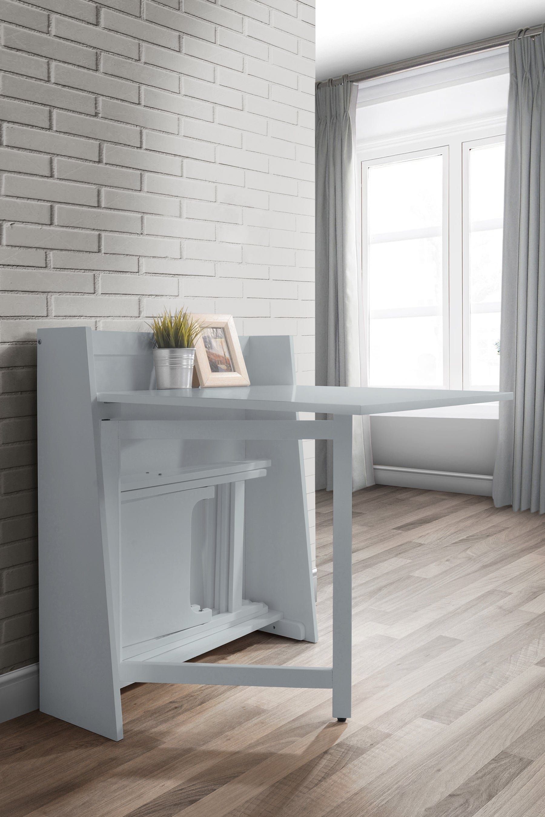 Julian Bowen Dining Set Helsinki Compact Folding Light Grey Dining Set Bed Kings