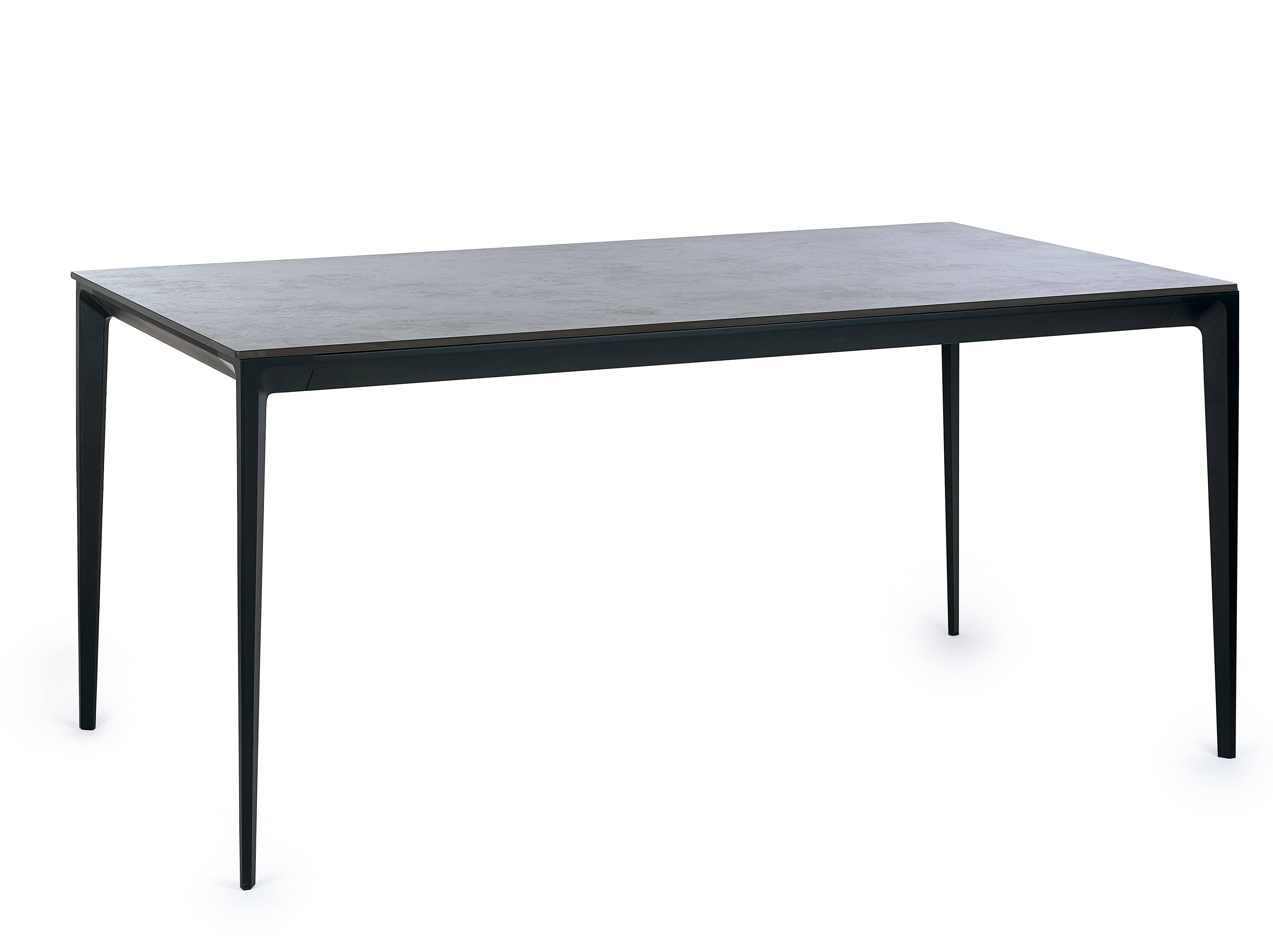 Julian Bowen Dining Table Miami Rectangular Stone Top Dining Table - Slate Grey Bed Kings