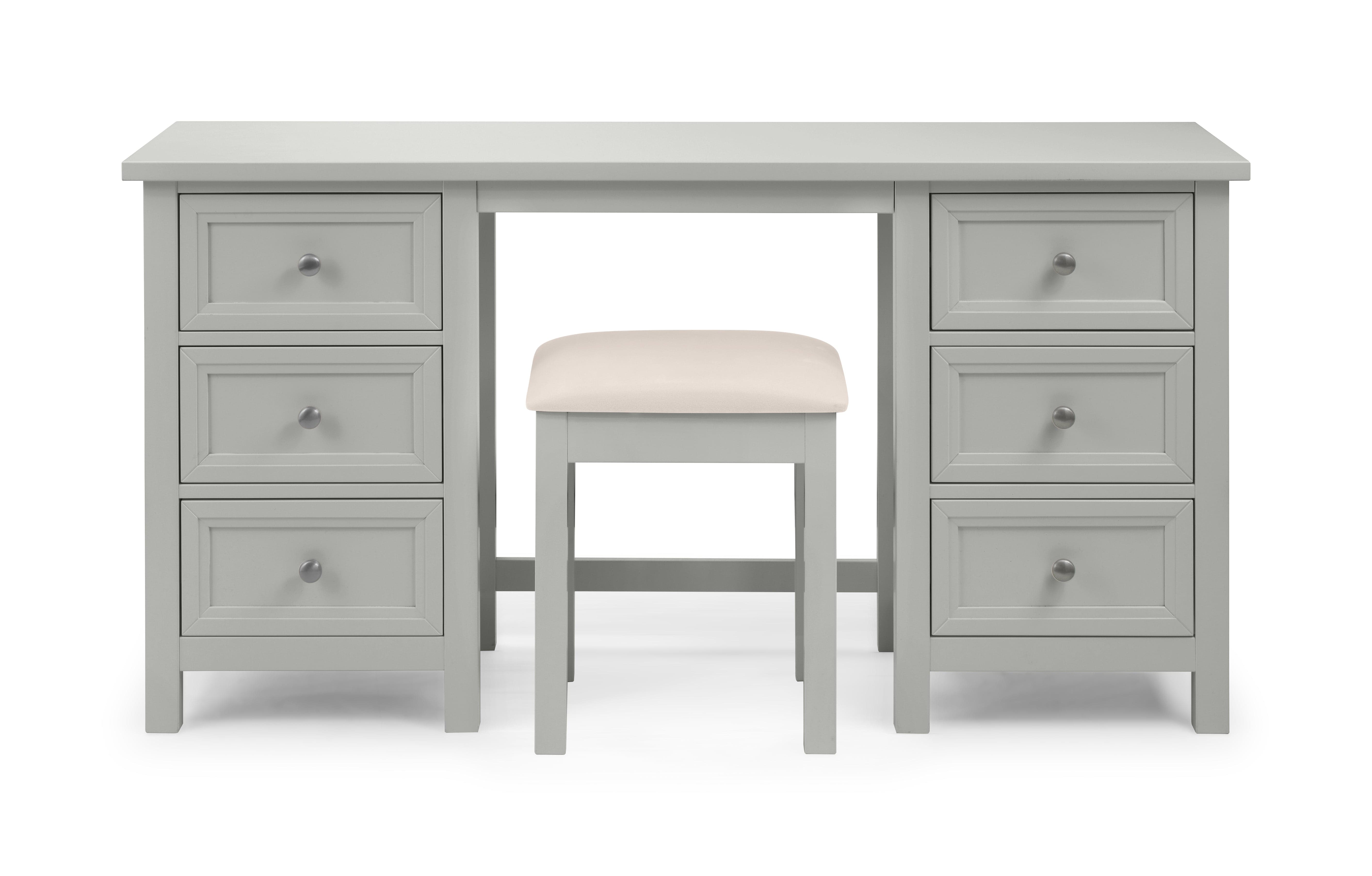 Julian Bowen Dressing Table Maine Dressing Table- Dove Grey Bed Kings