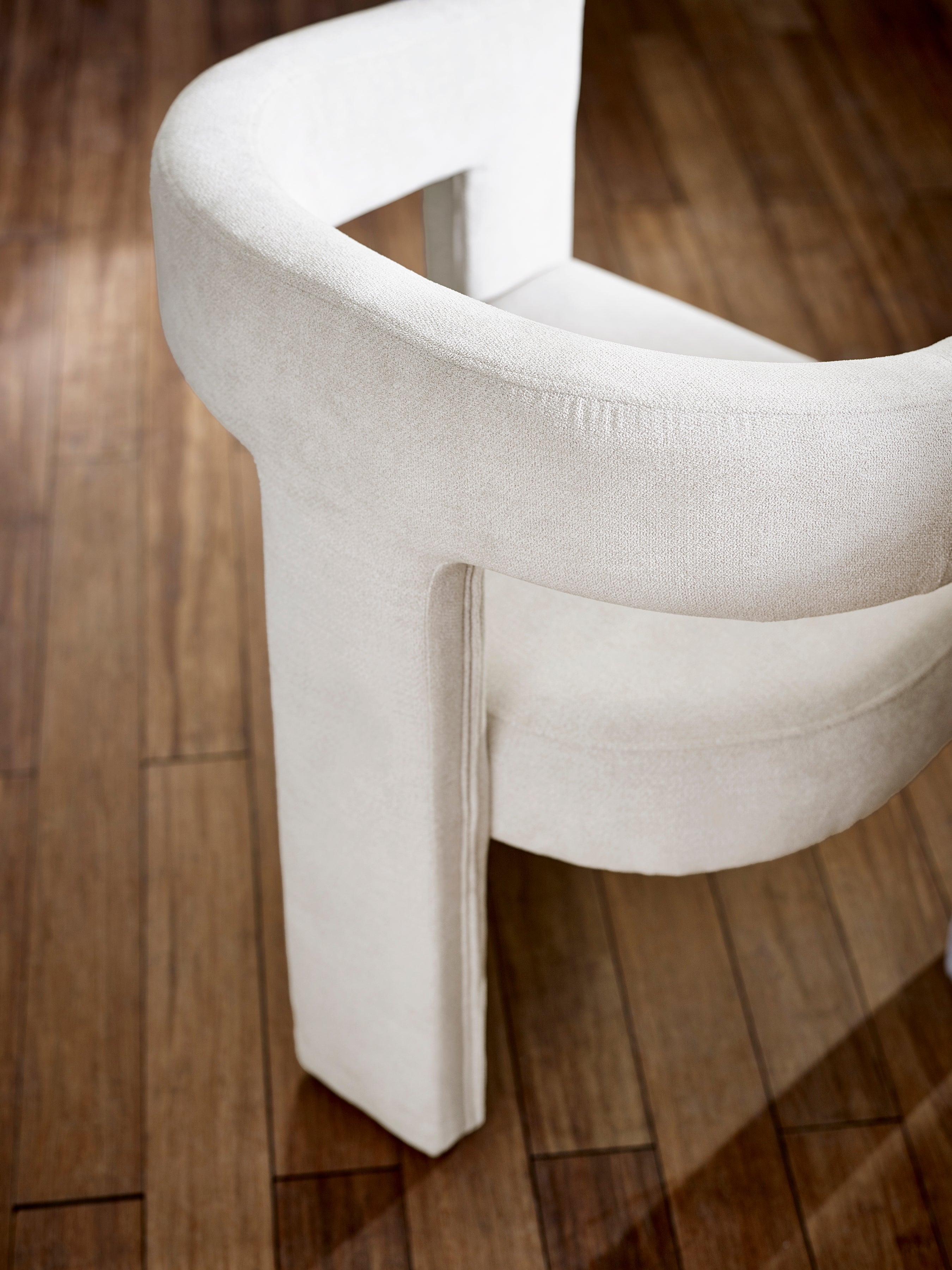 Elara Cream Chenille Upholstered Chair
