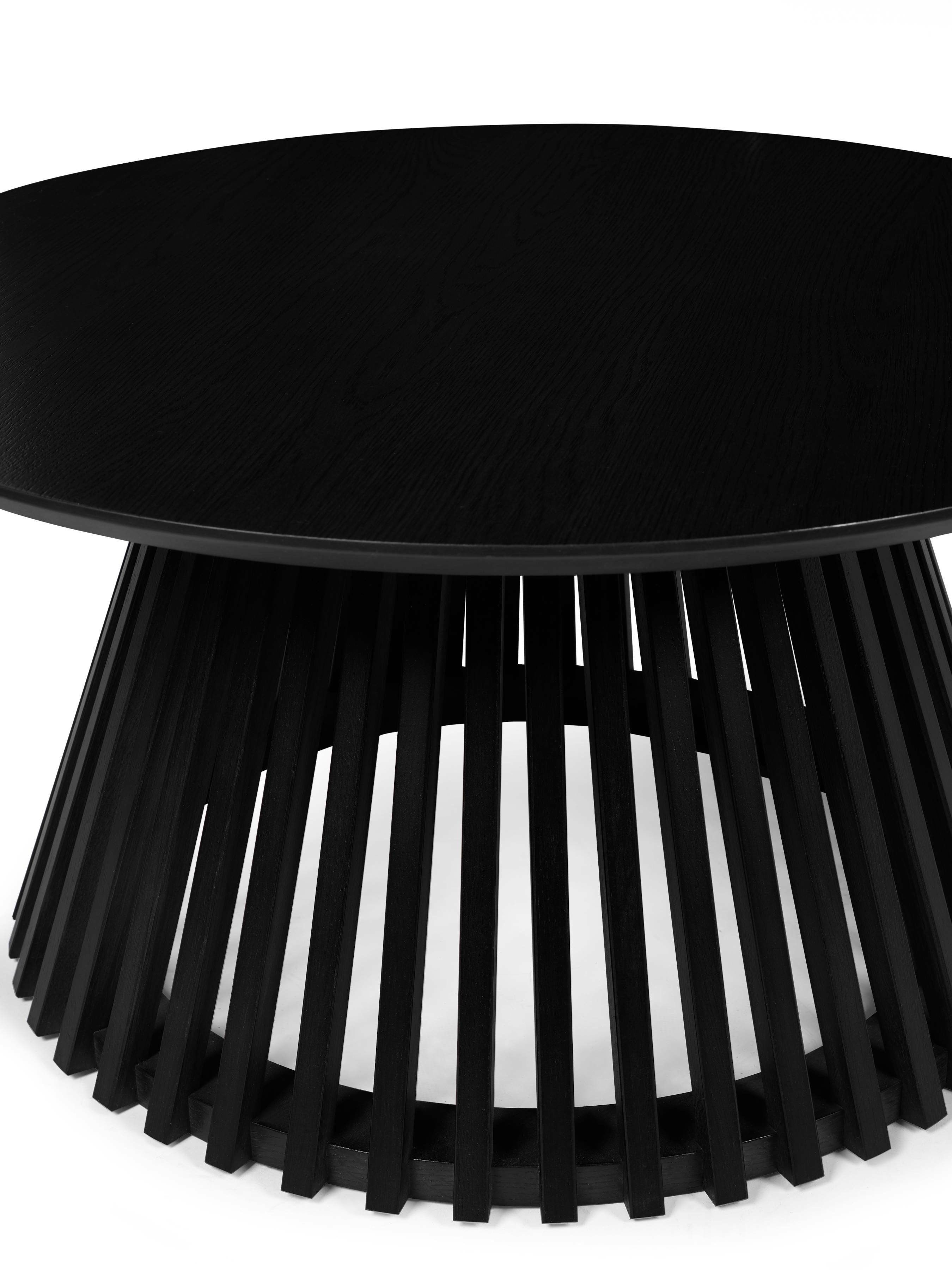 Ollie Black 80cm Round Coffee Table