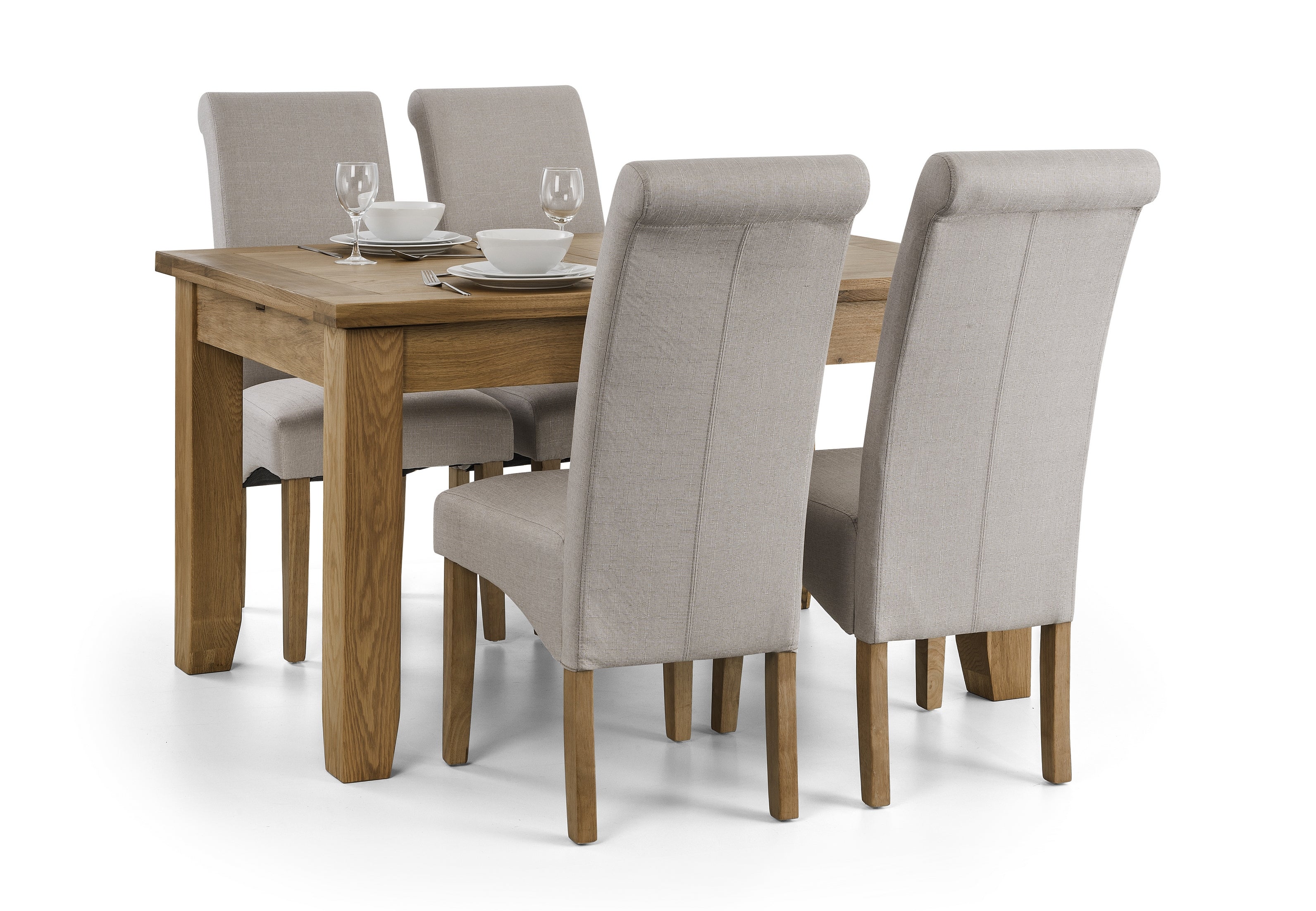 Rio Scrollback Fabric Chairs (Set Of 2)