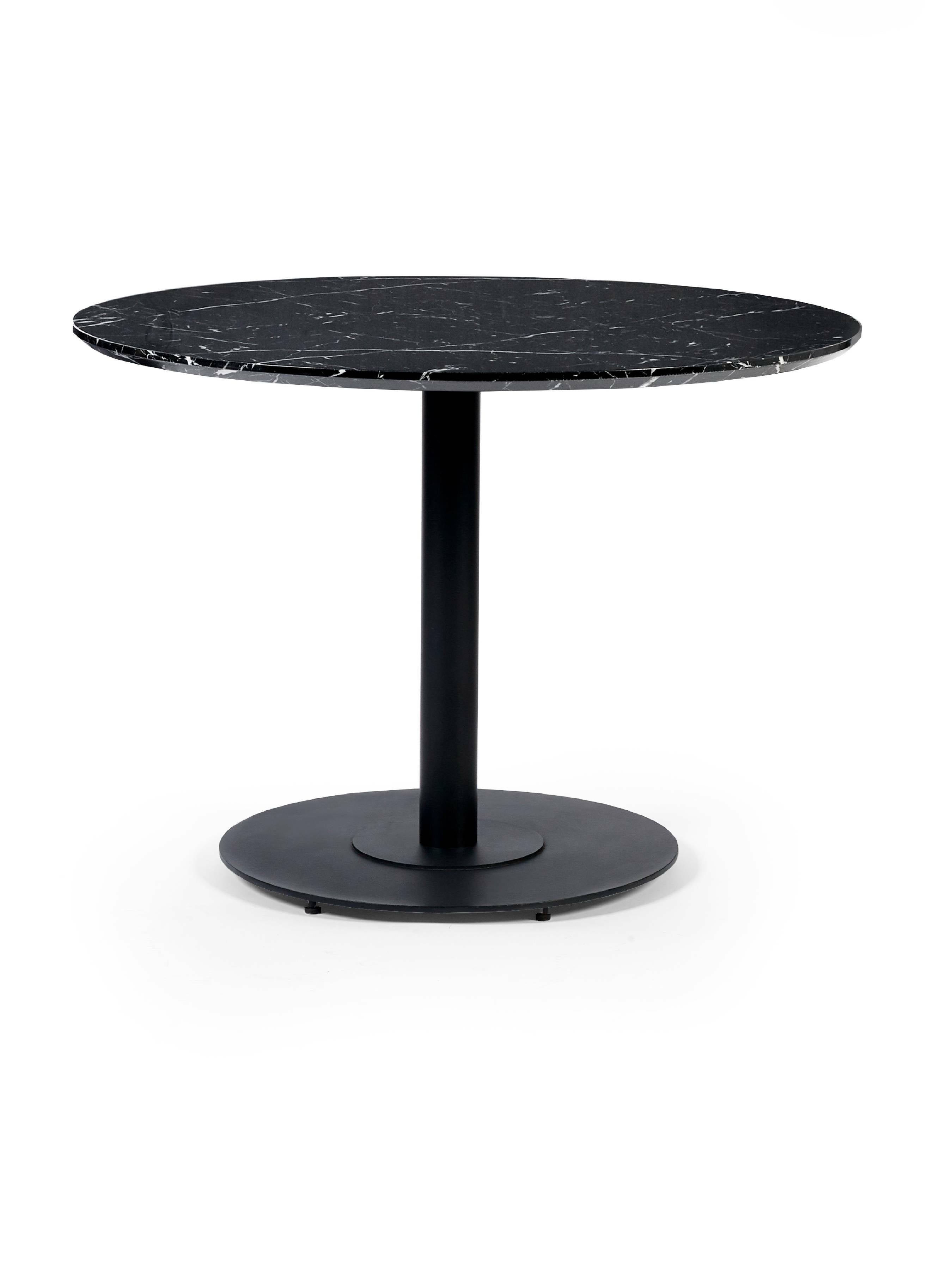 Luca 80cm Round Dining Table Black