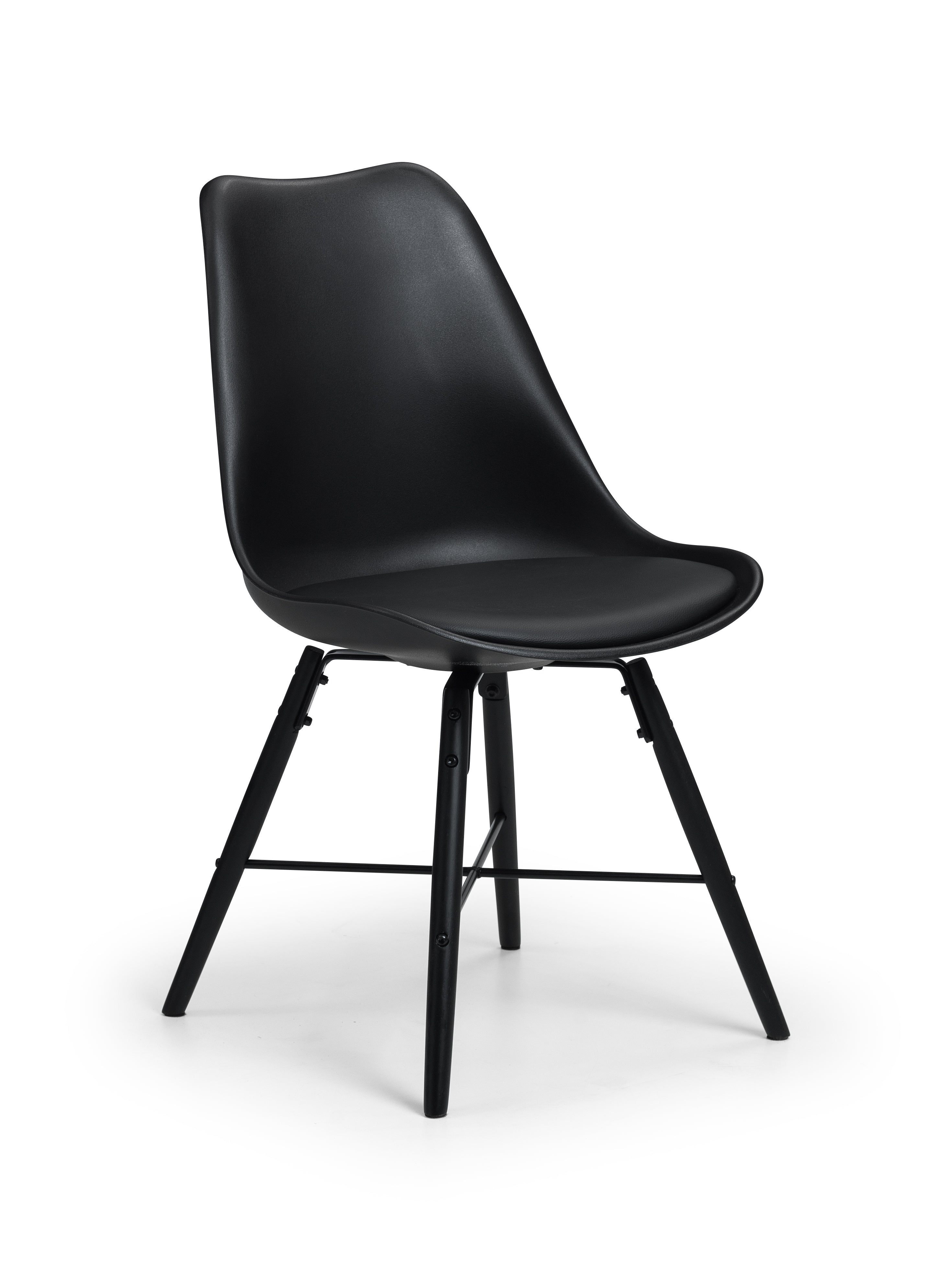 Kari Dining Chairs - Black Seat & Black Legs (Set Of 2)