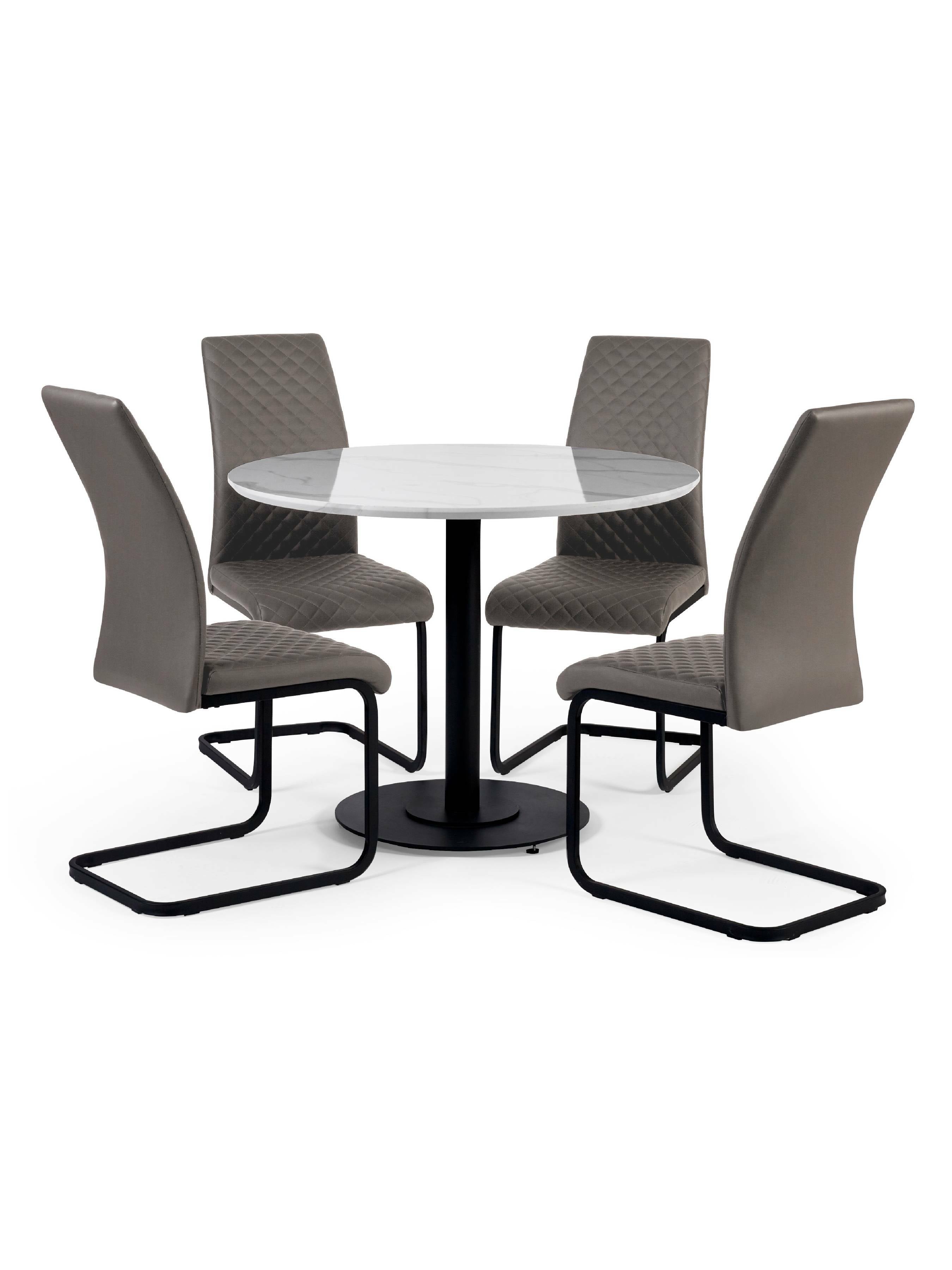 Luca 100cm Round Dining Table White