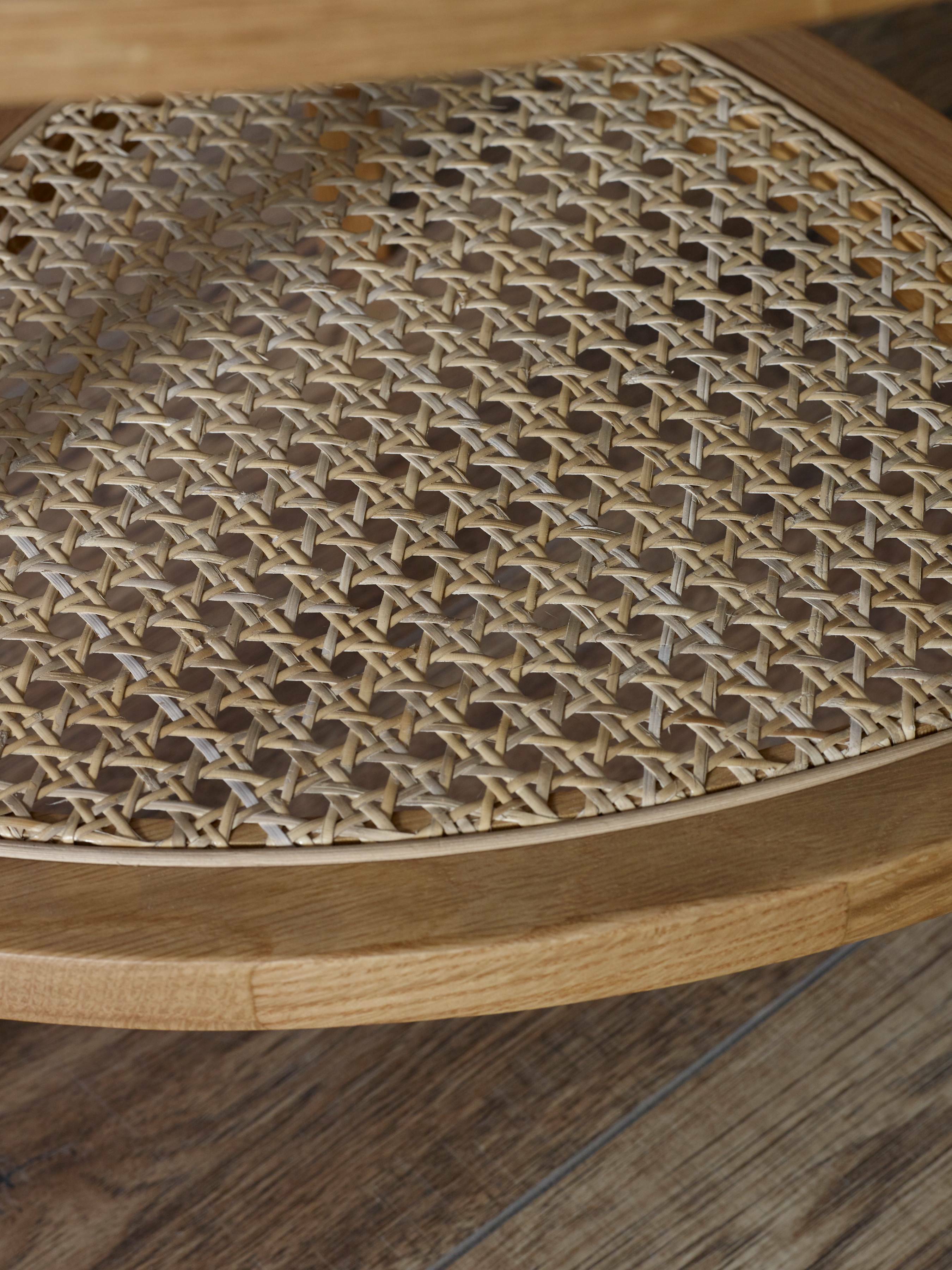 Vera Oak Triangular Side Table with Shelf