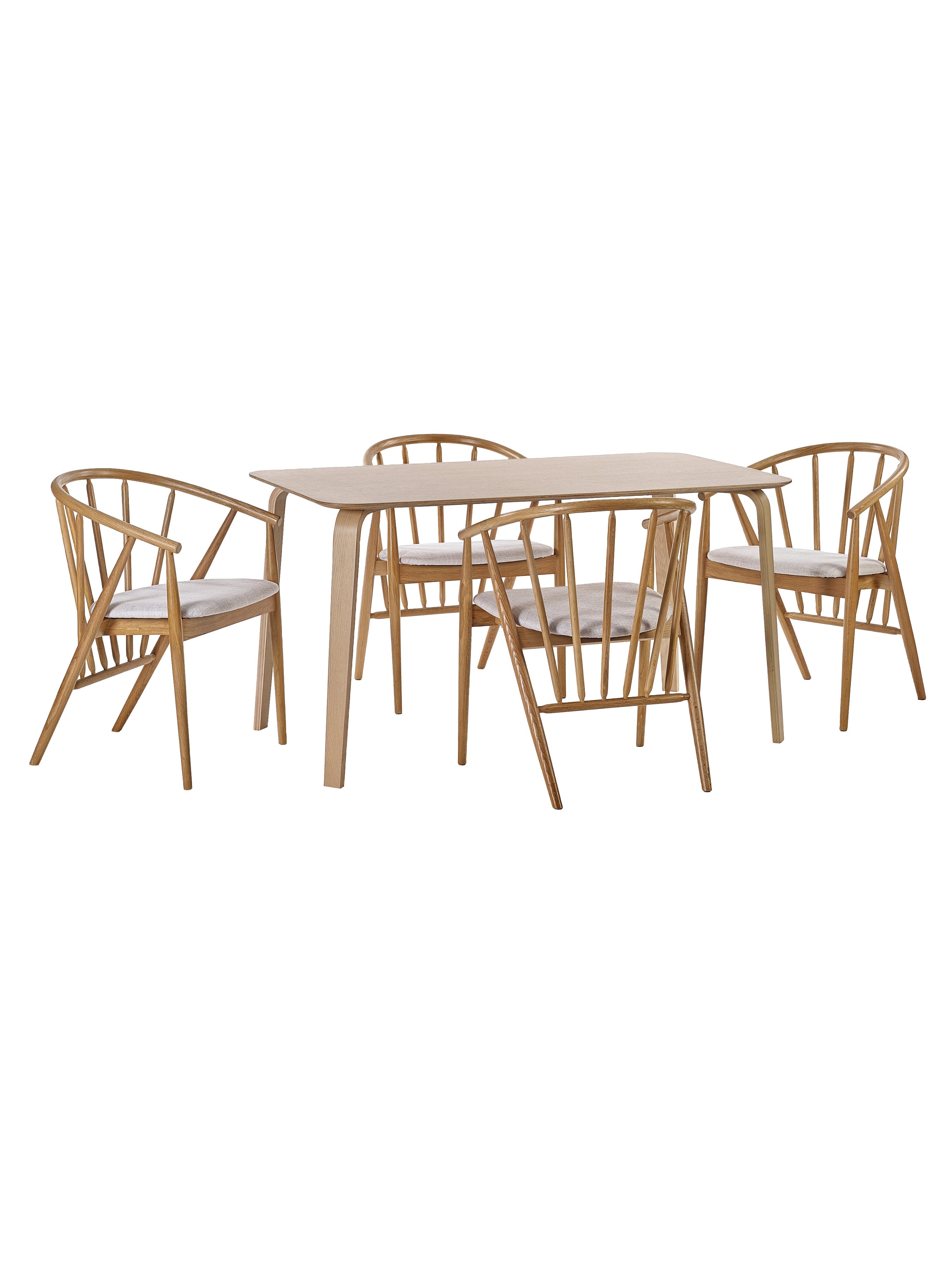 Rory Oak Curved Back Dining Chair